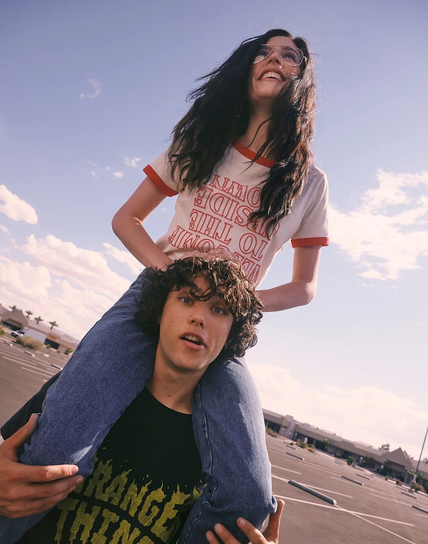 Maglietta Upside Down in Marshmallow