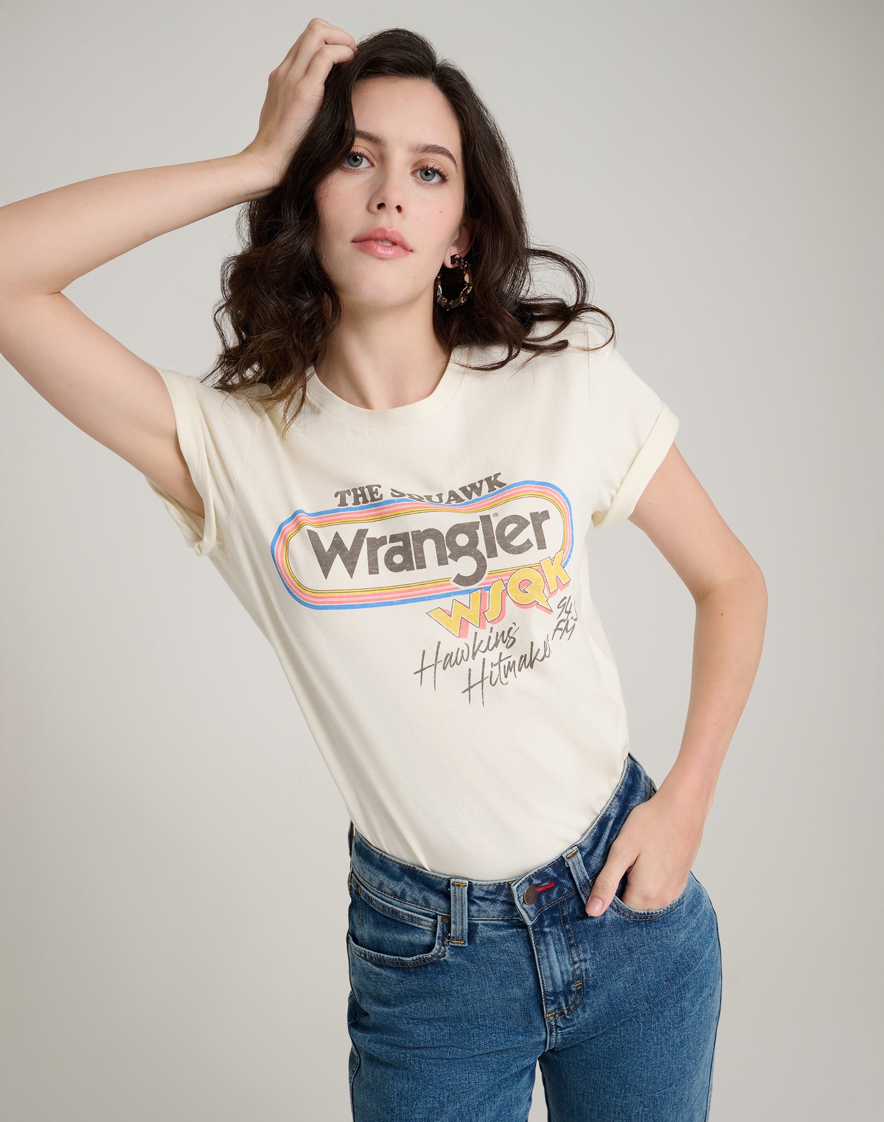 WSQK Tee in Marshmallow Magliette Wrangler