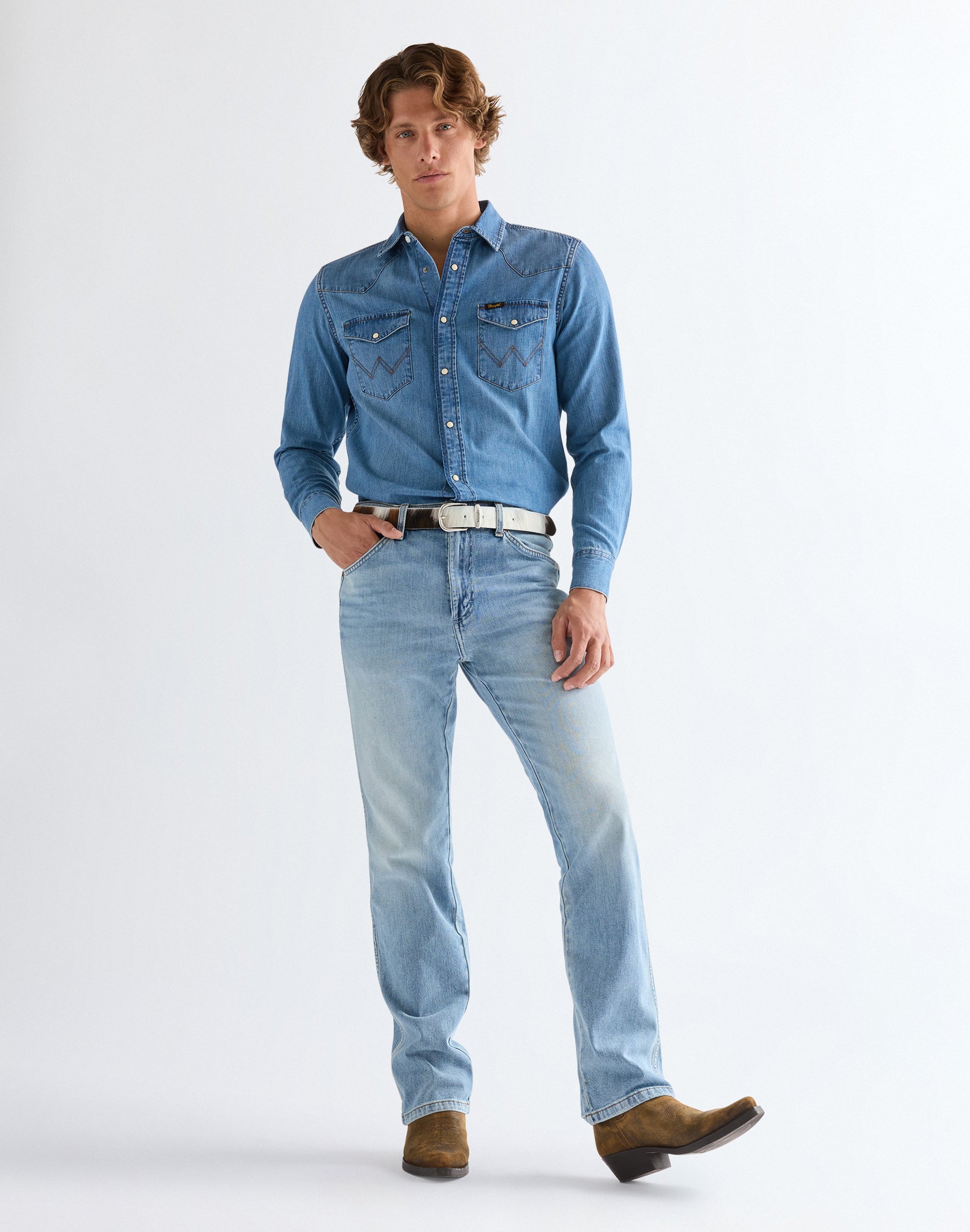 Cintura Easy Belt in pelle bovina Wrangler