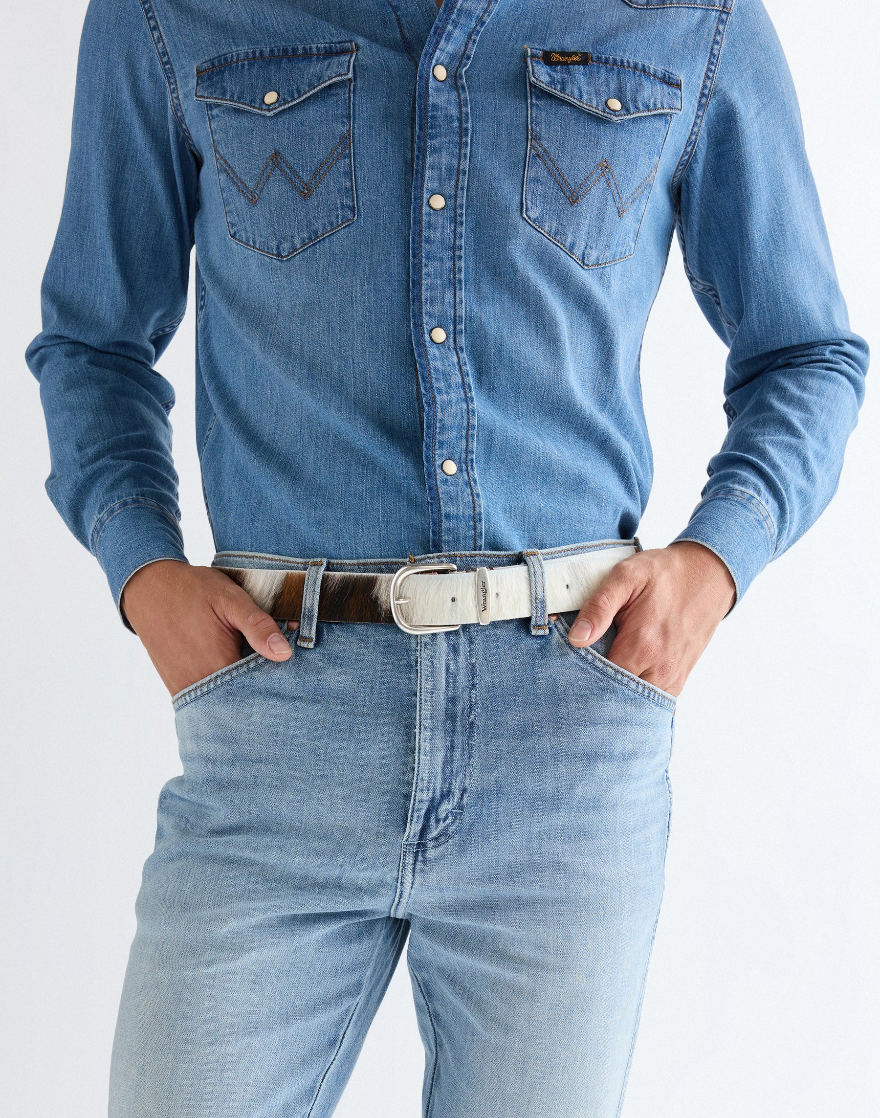 Cintura Easy Belt in pelle bovina Wrangler