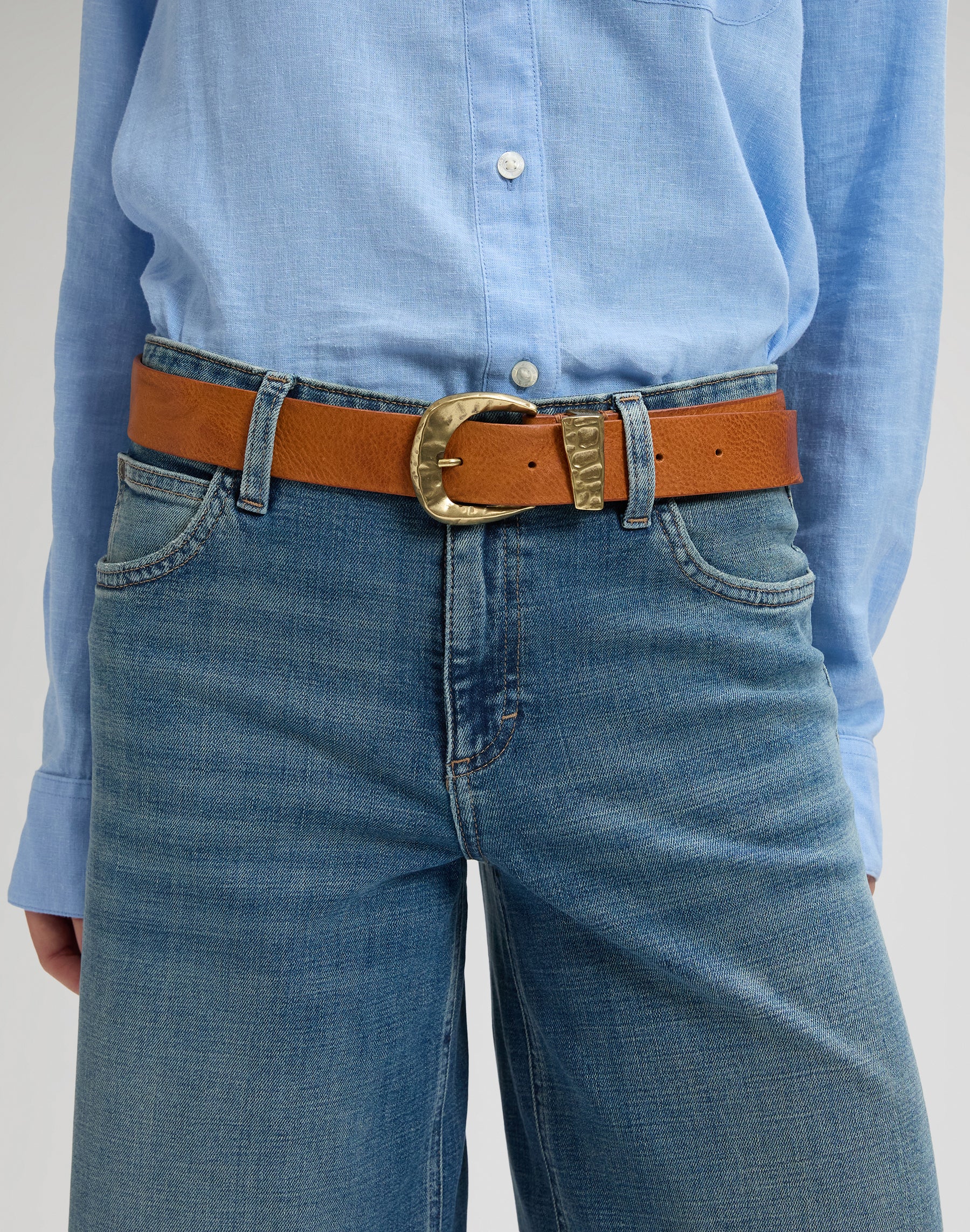 Cintura Boho in color cuoio