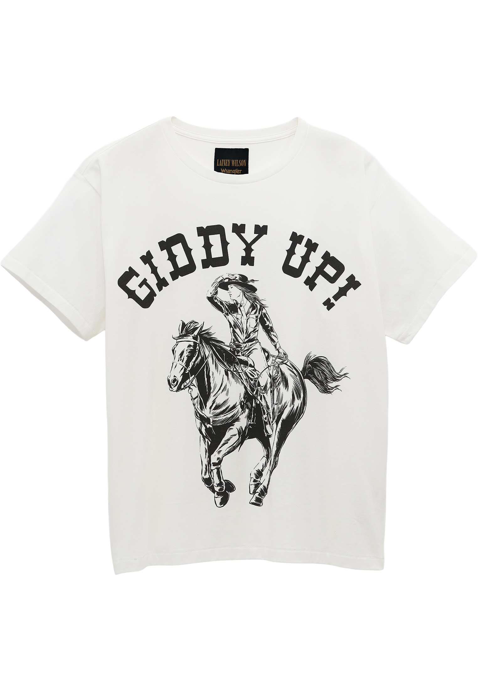 Maglietta Giddy Up in bianco T-shirt Wrangler