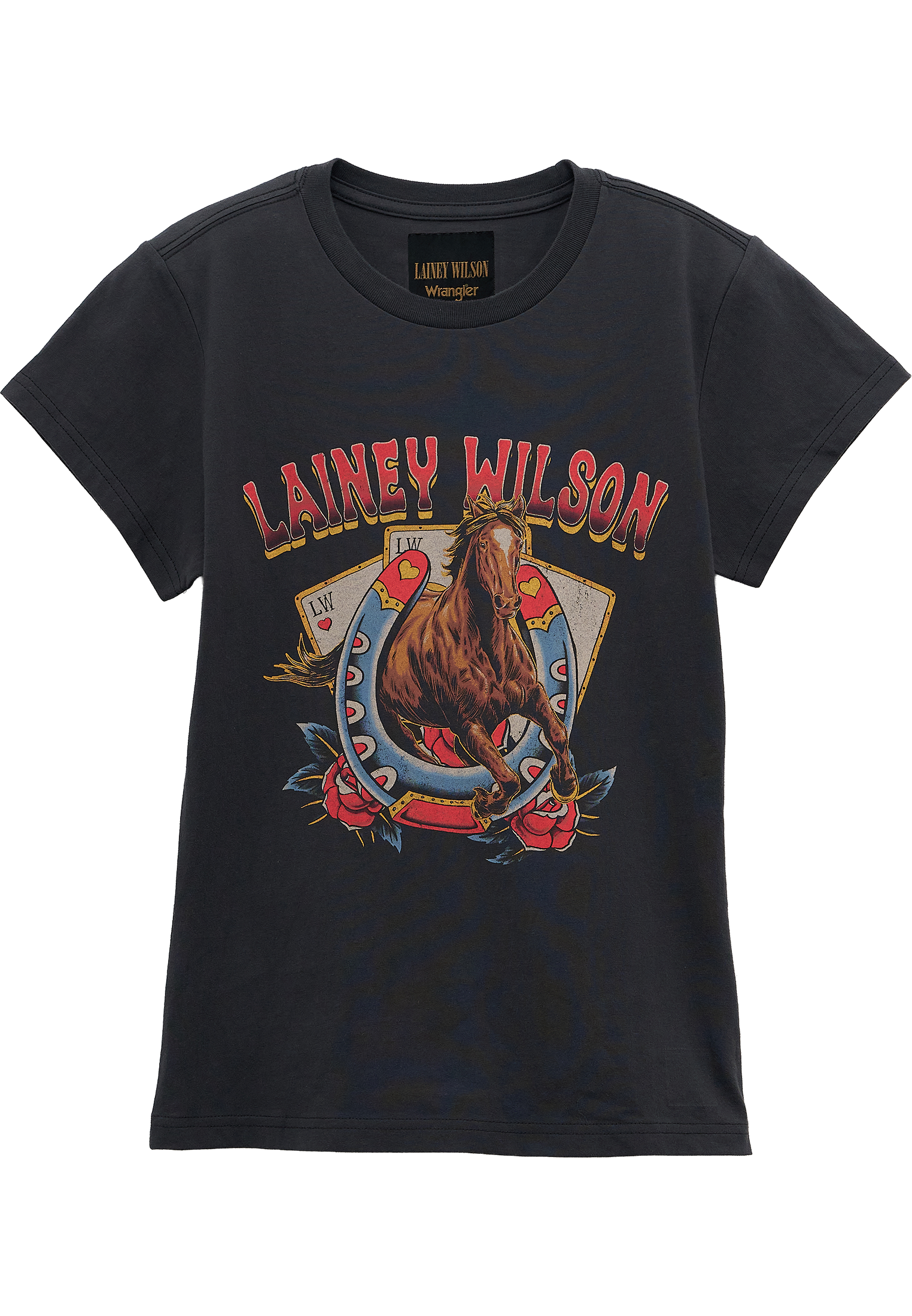Maglietta Horse Cards Tee in nero T-shirt Wrangler