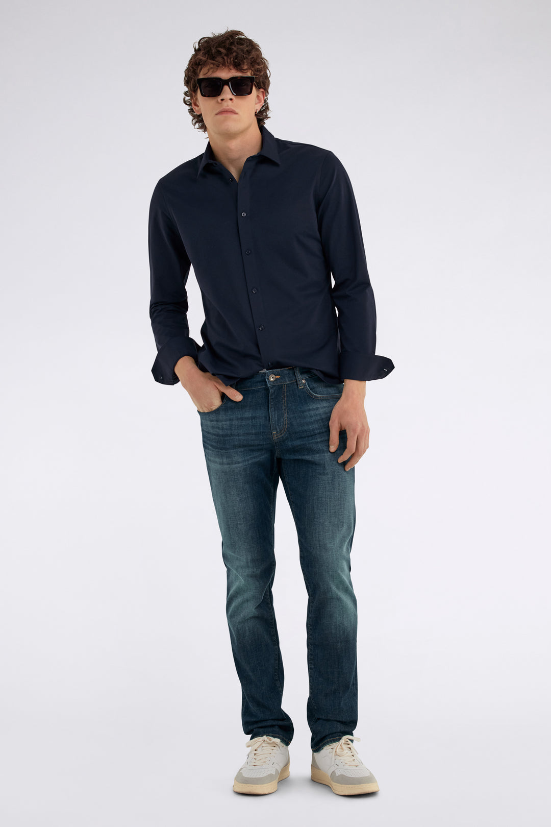 Kin/S in camicia blu navy GAS