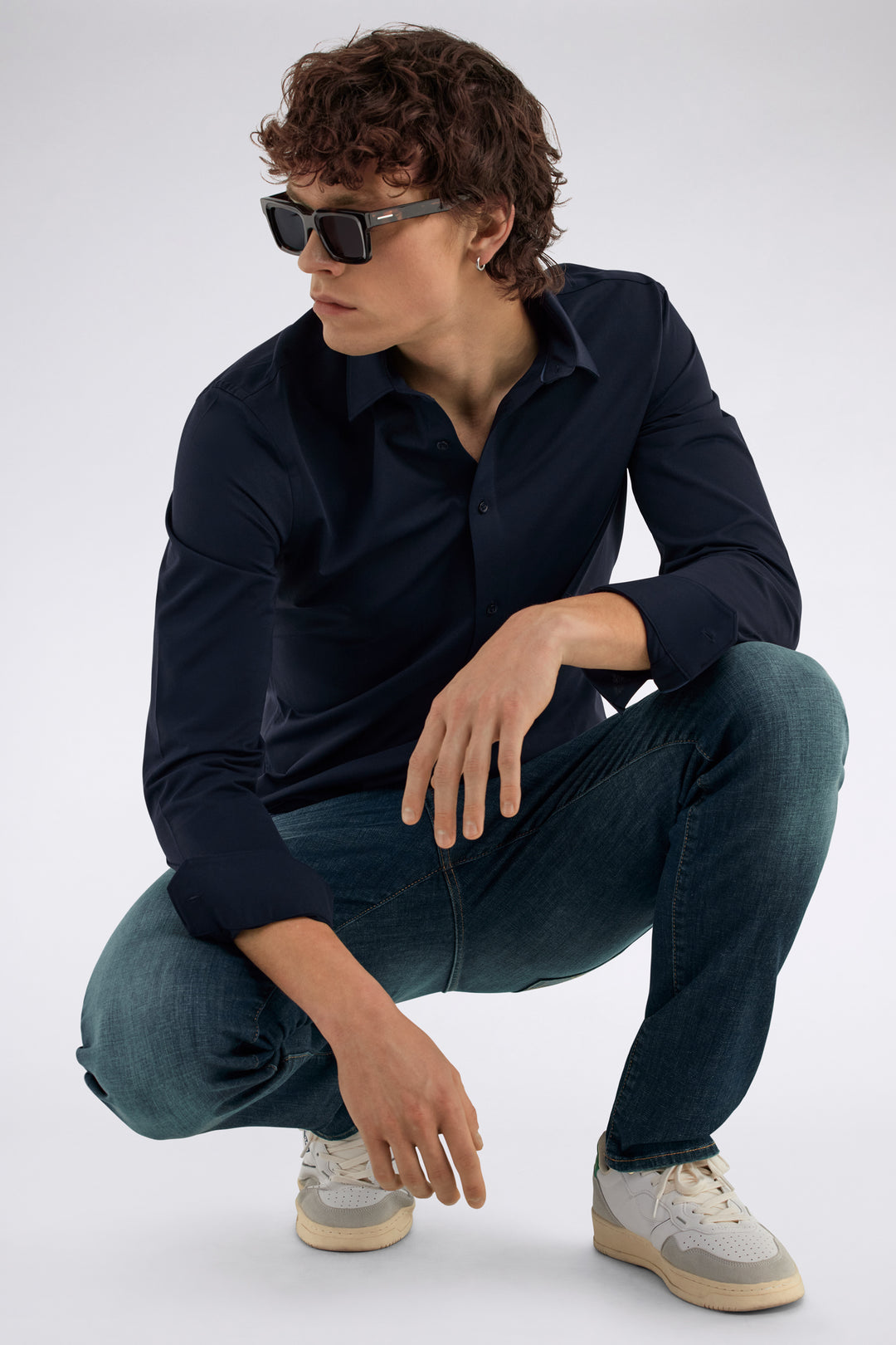 Kin/S in camicia blu navy GAS