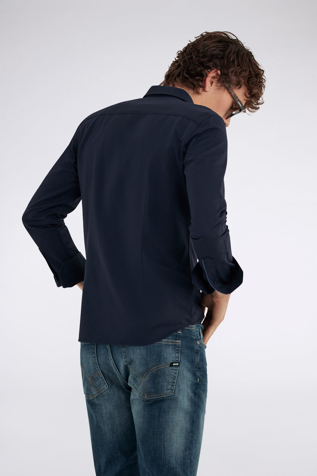 Kin/S in camicia blu navy GAS