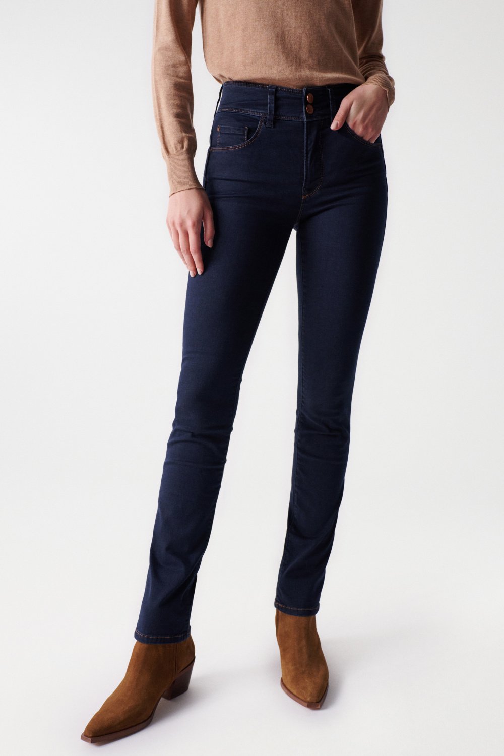 Jeans Secret Slim con lavaggio a risciacquo Salsa Jeans