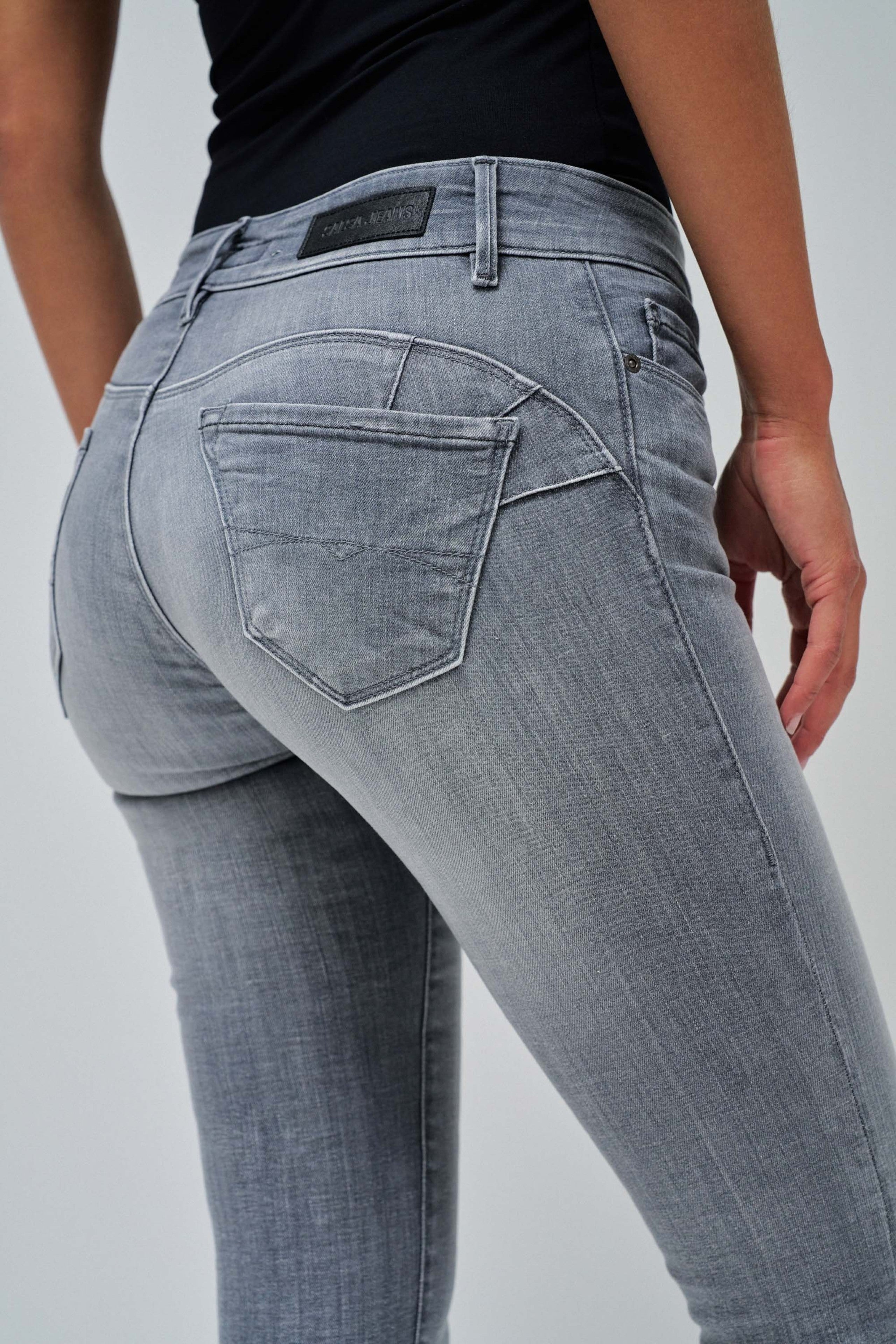 Wonder Skinny Push-Up in jeans grigio scuro Salsa Jeans