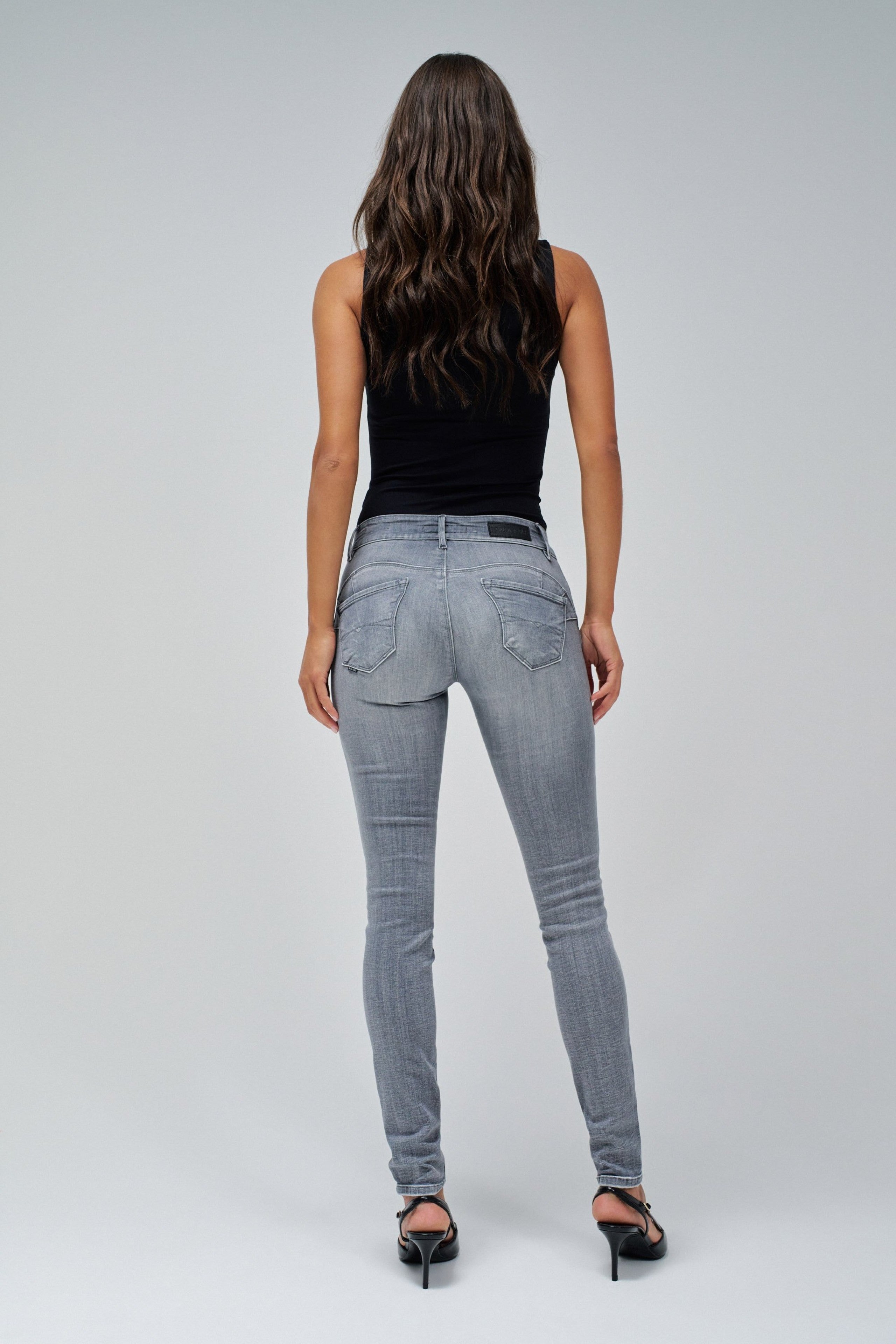 Wonder Skinny Push-Up in jeans grigio scuro Salsa Jeans