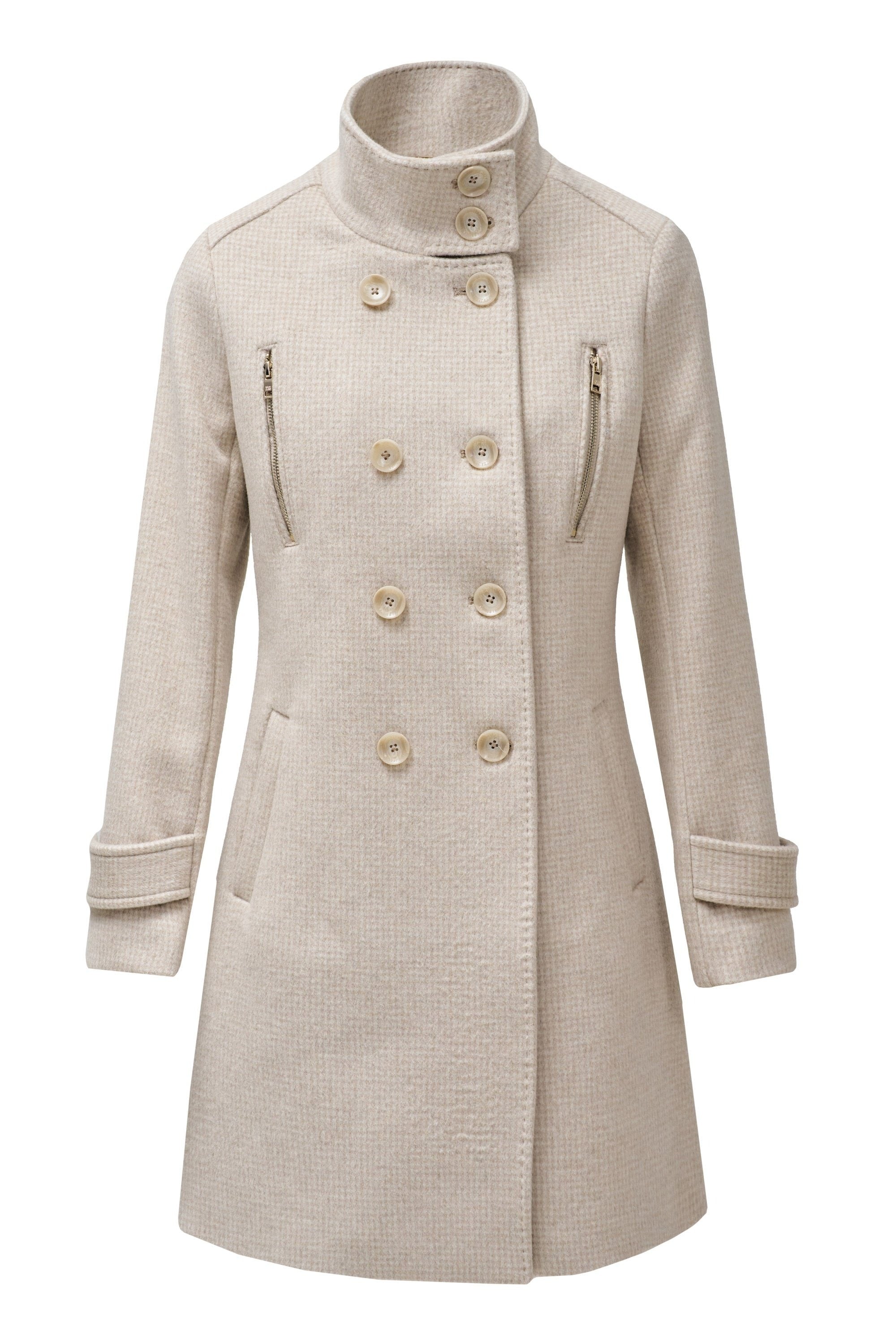 Cappotto lungo in lana Grace in beige chiaro V1 Giacche Salsa Jeans