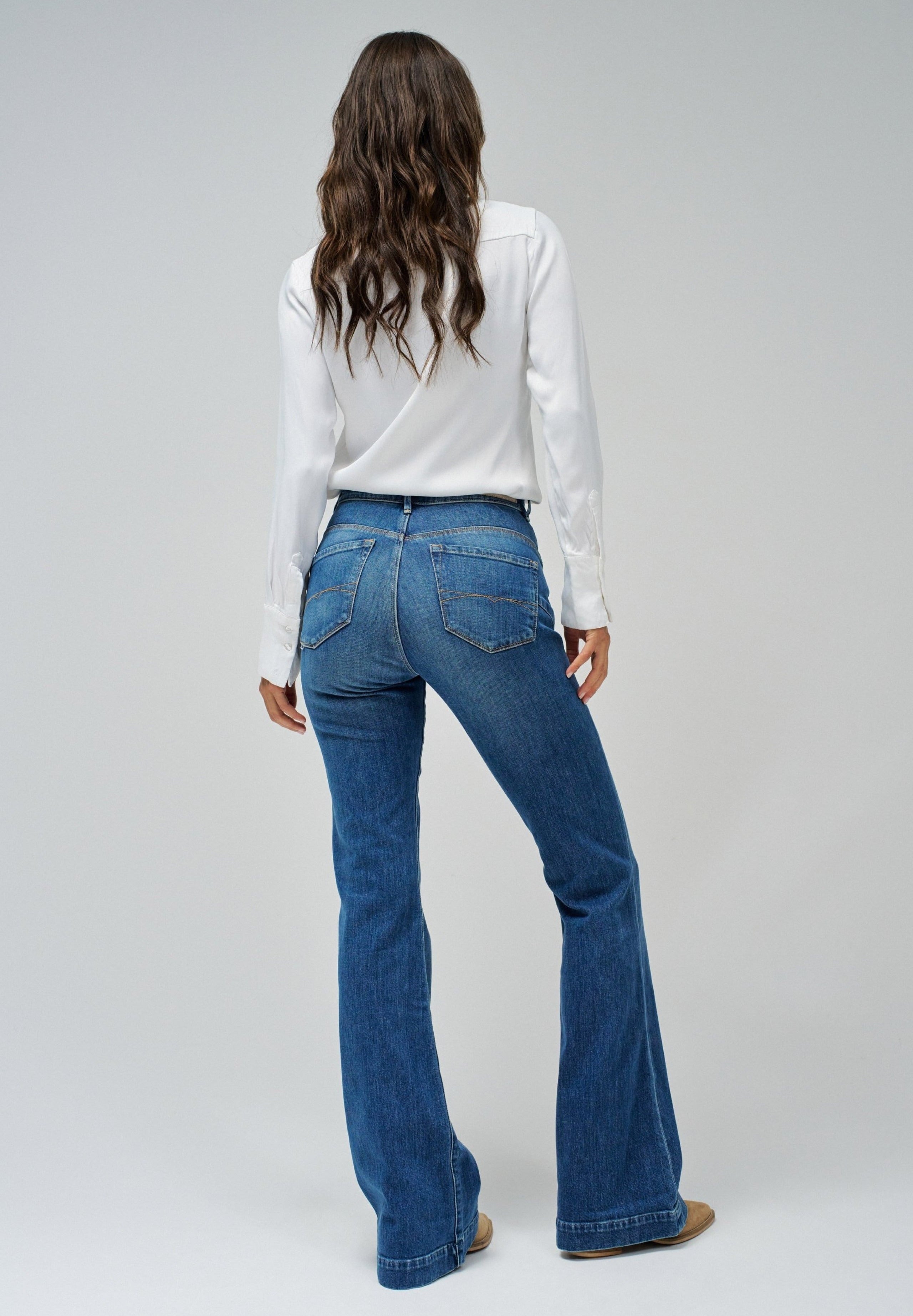 Jeans Faith Flare a lavaggio medio Salsa Jeans