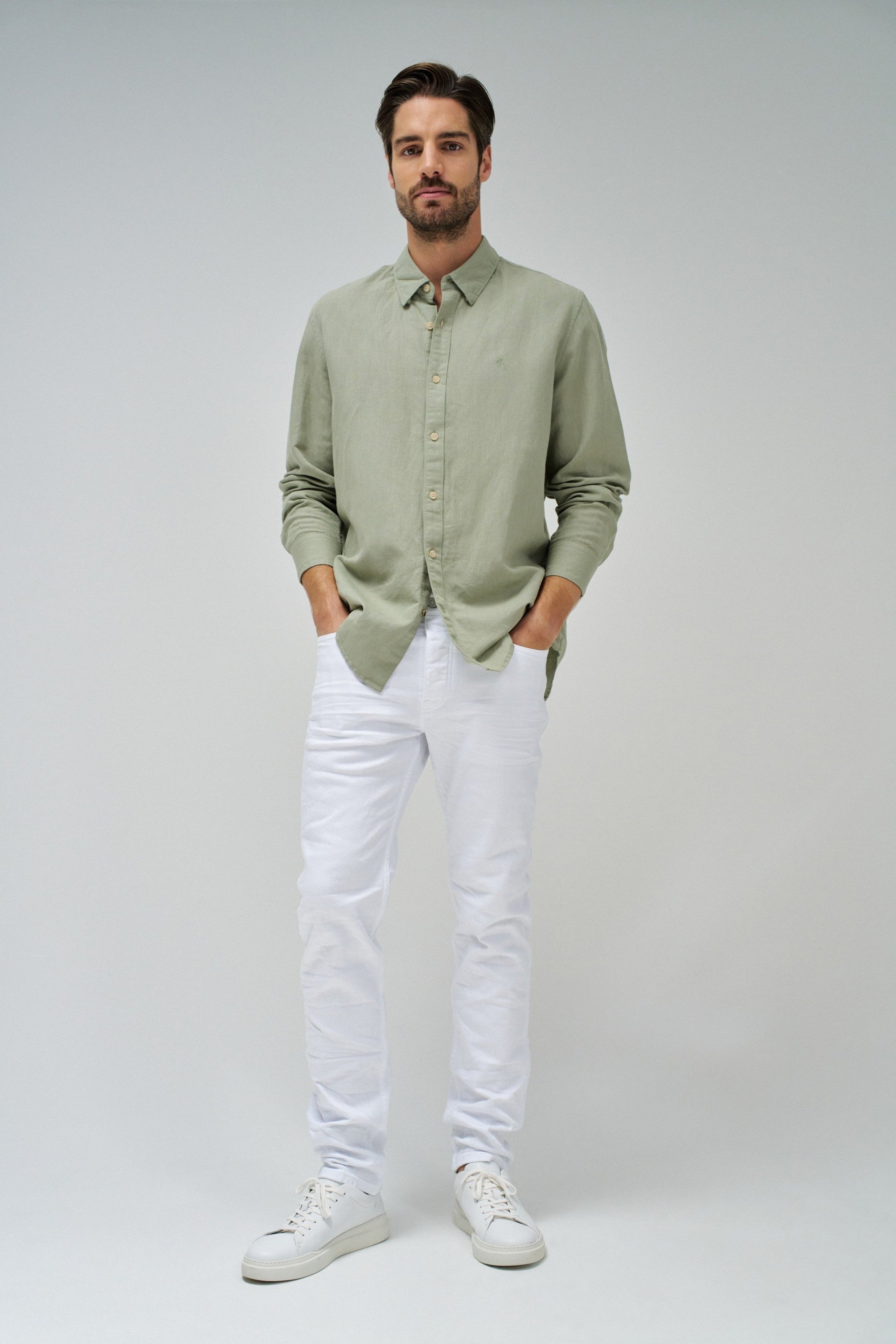Jeans Slim Twill in Bianco Jeans Salsa Jeans