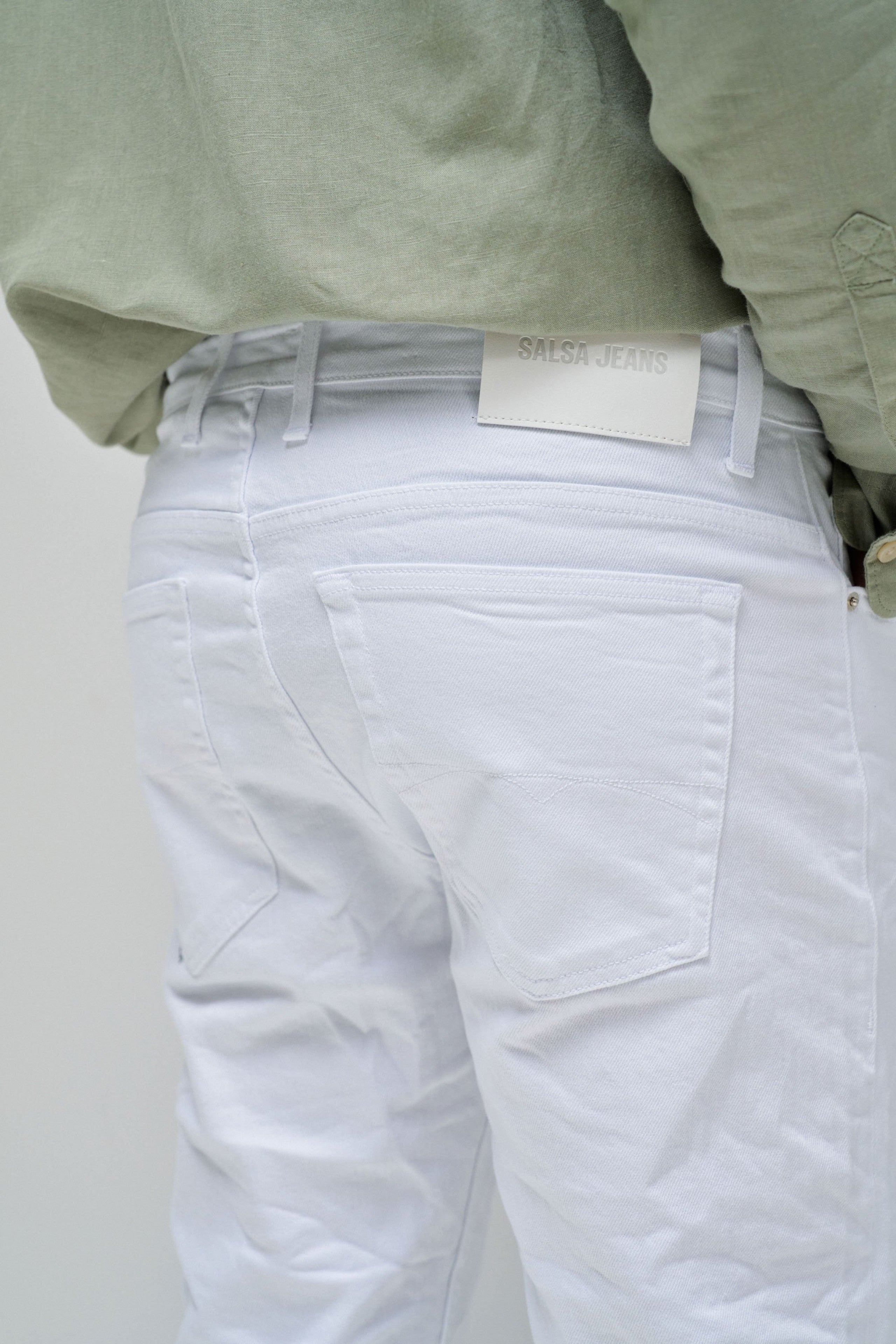 Jeans Slim Twill in Bianco Jeans Salsa Jeans