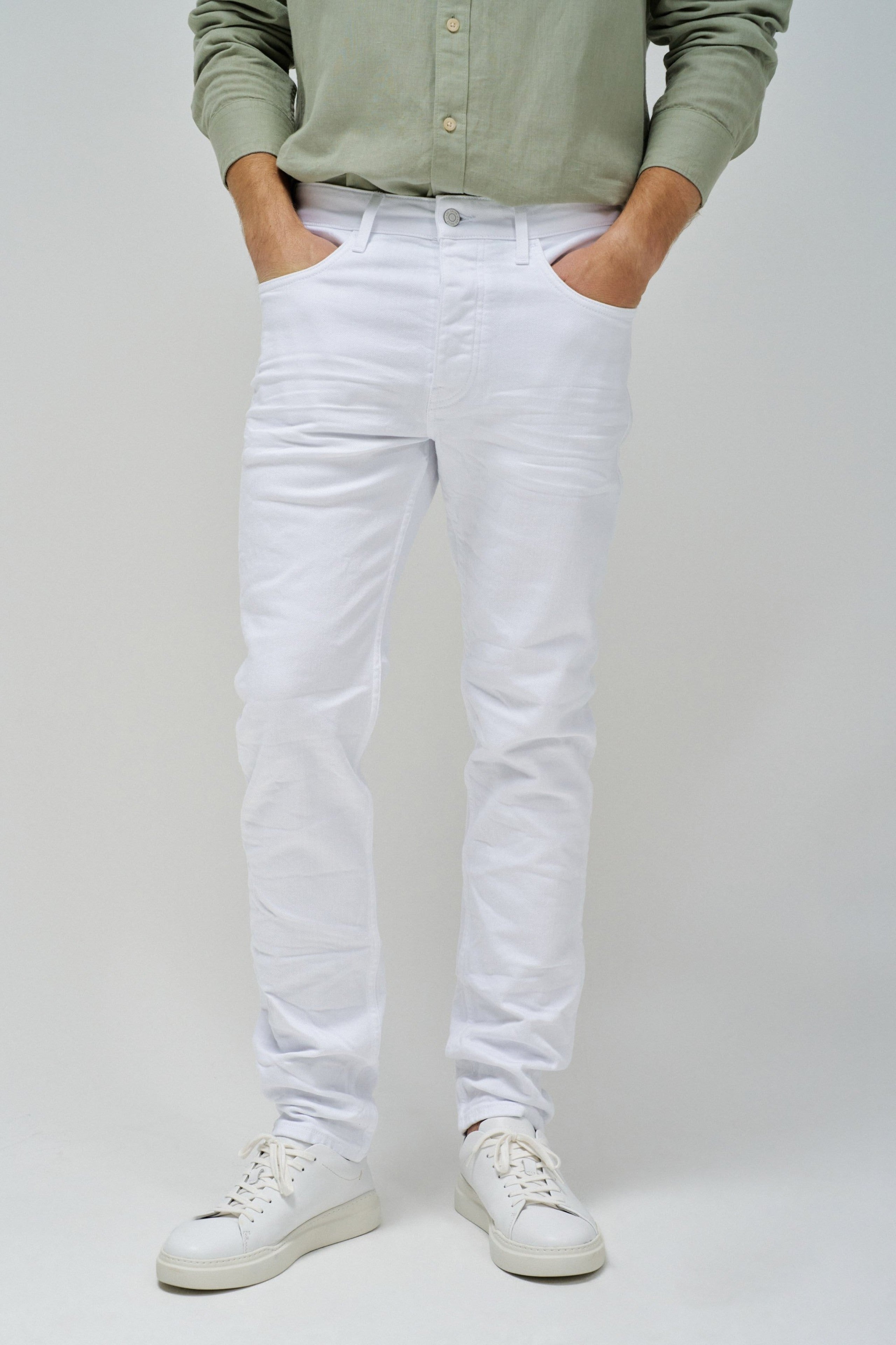 Jeans Slim Twill in Bianco Jeans Salsa Jeans