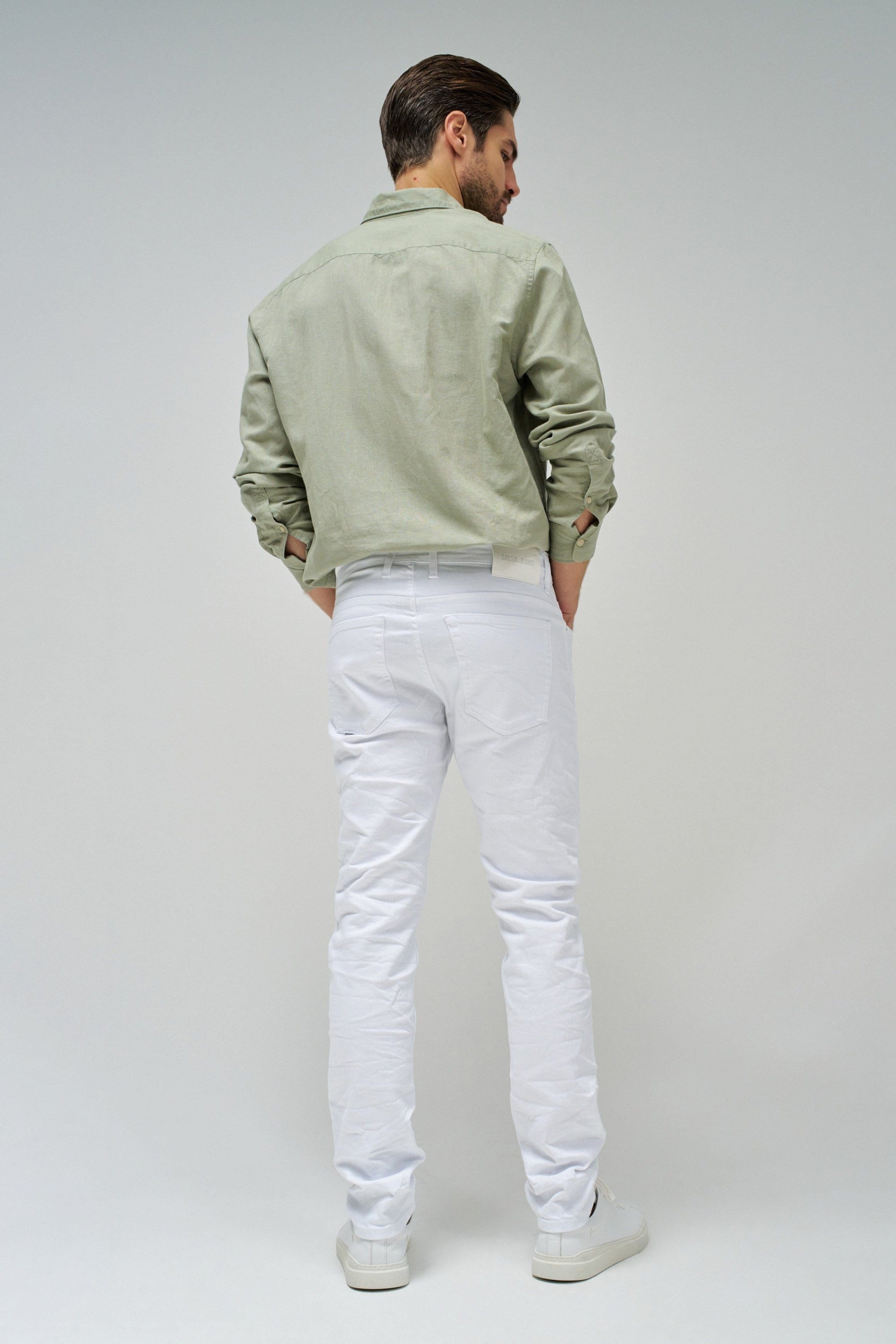 Jeans Slim Twill in Bianco Jeans Salsa Jeans