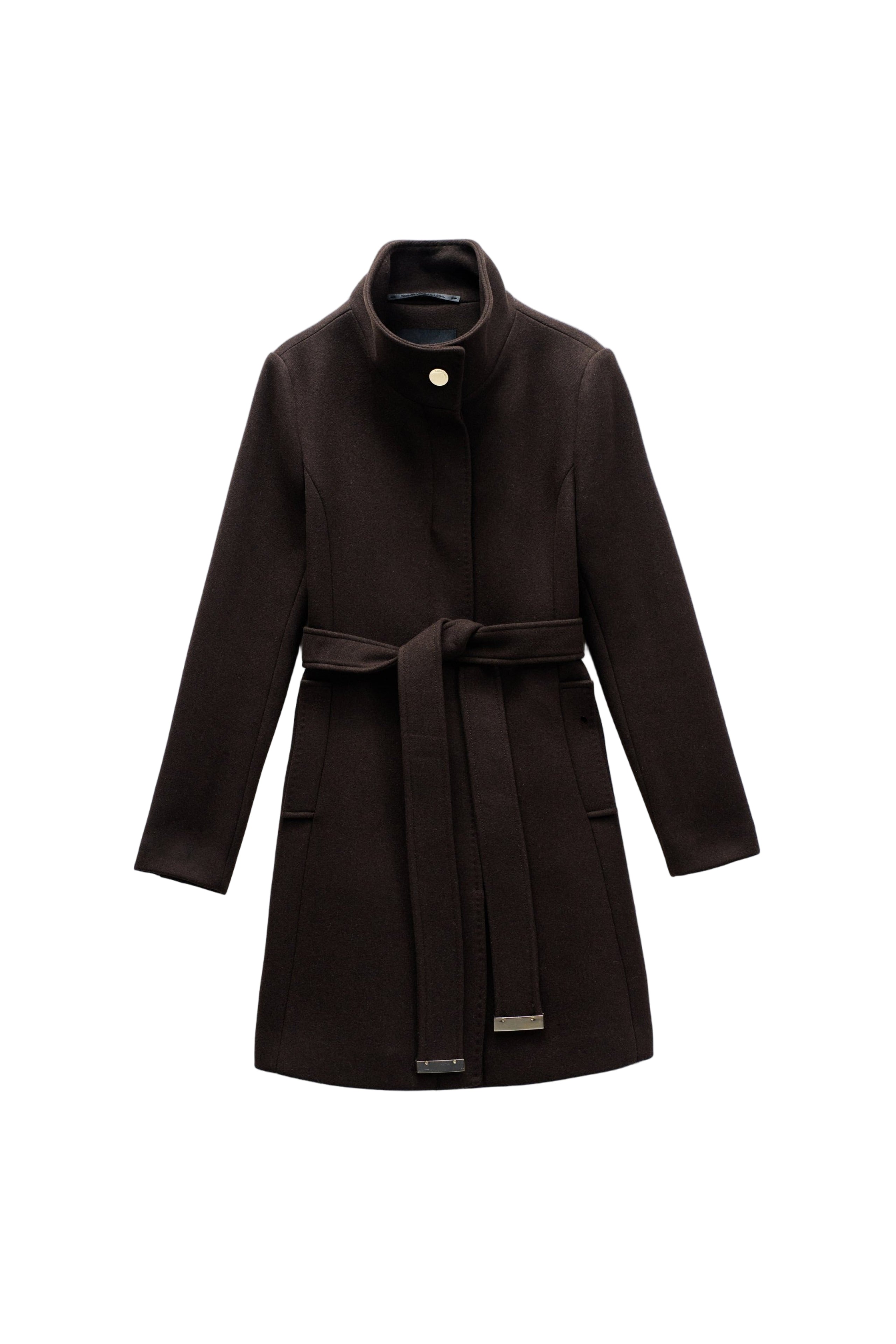 Il cappotto di lana rivisitato in marrone scuro Giacche Salsa Jeans