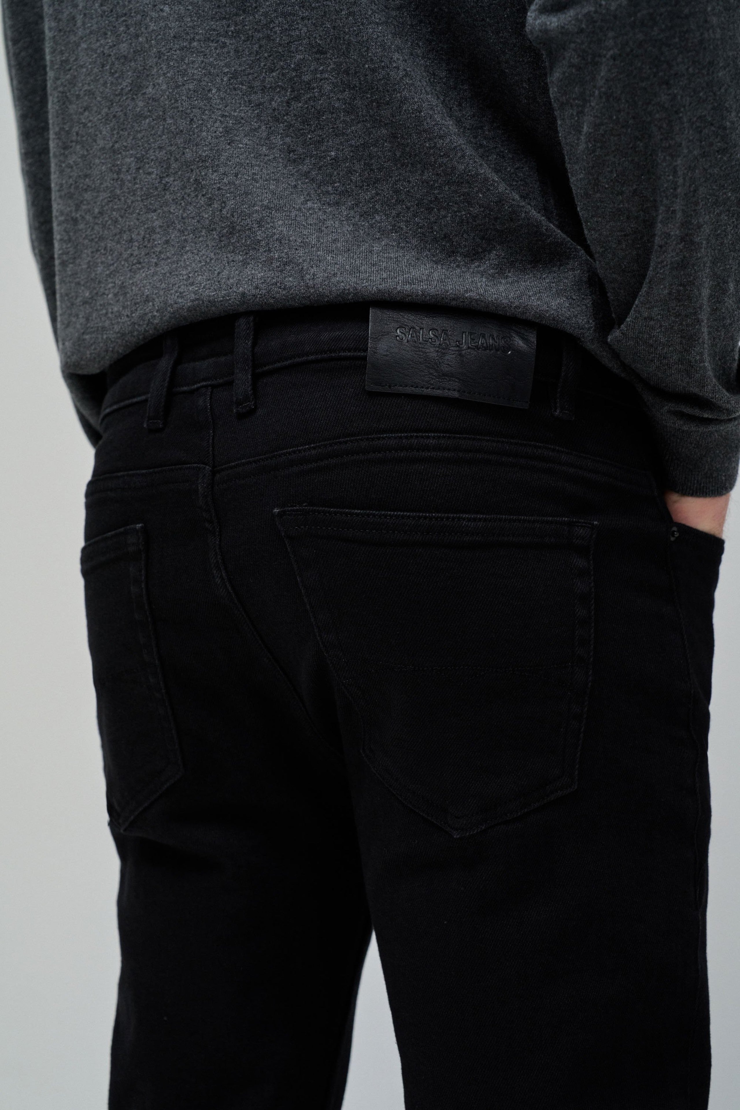 Jeans Slim Denim in Nero Jeans Salsa Jeans