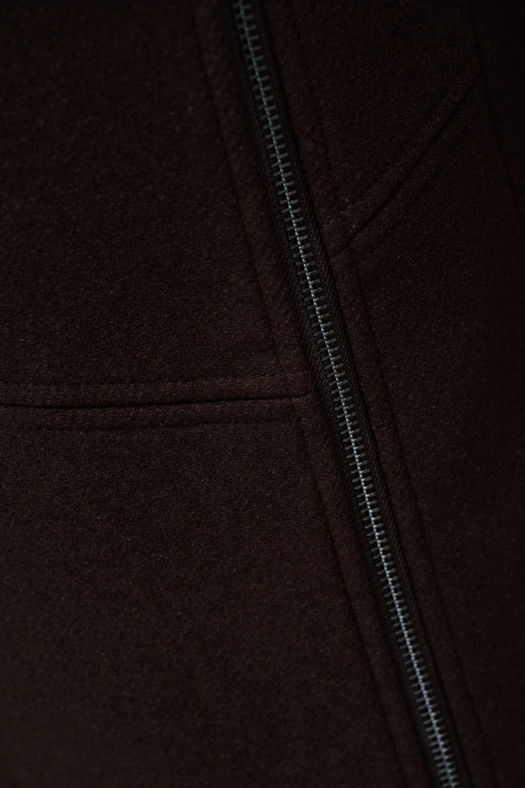 Cappotto in lana con collo di pelliccia in marrone scuro Giacche Salsa Jeans