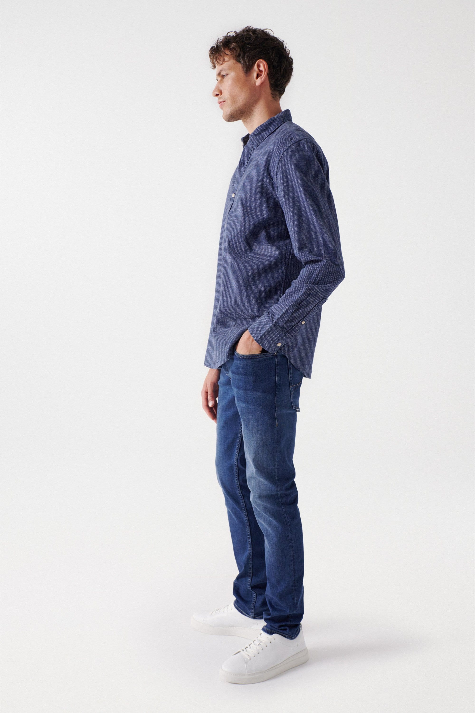 Camicia blu a quadri in Camicie blu scuro Salsa Jeans