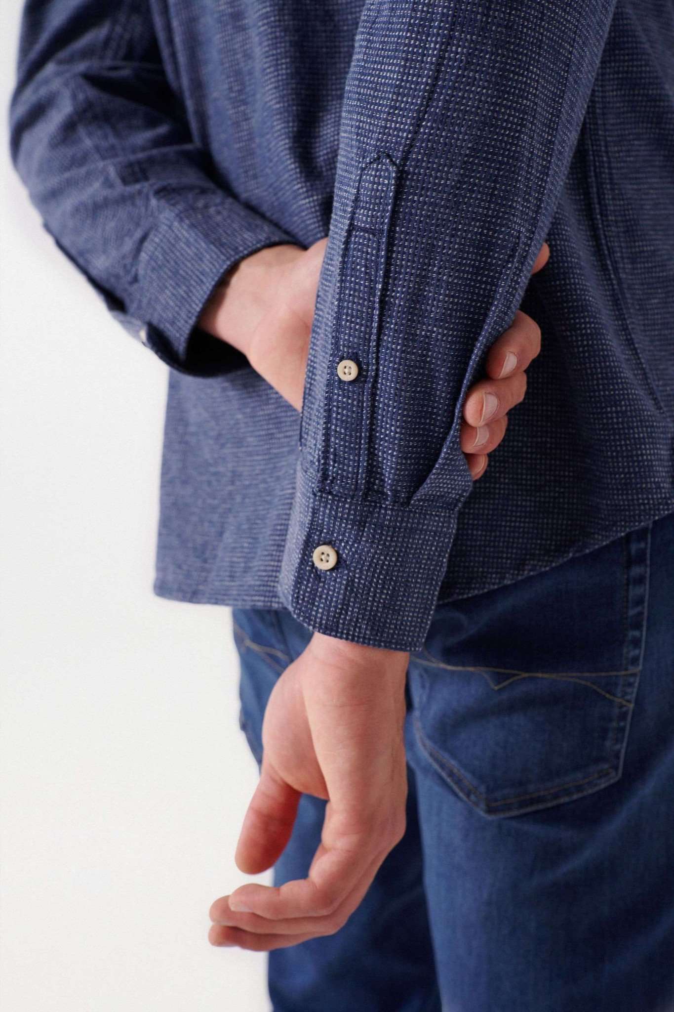 Camicia blu a quadri in Camicie blu scuro Salsa Jeans
