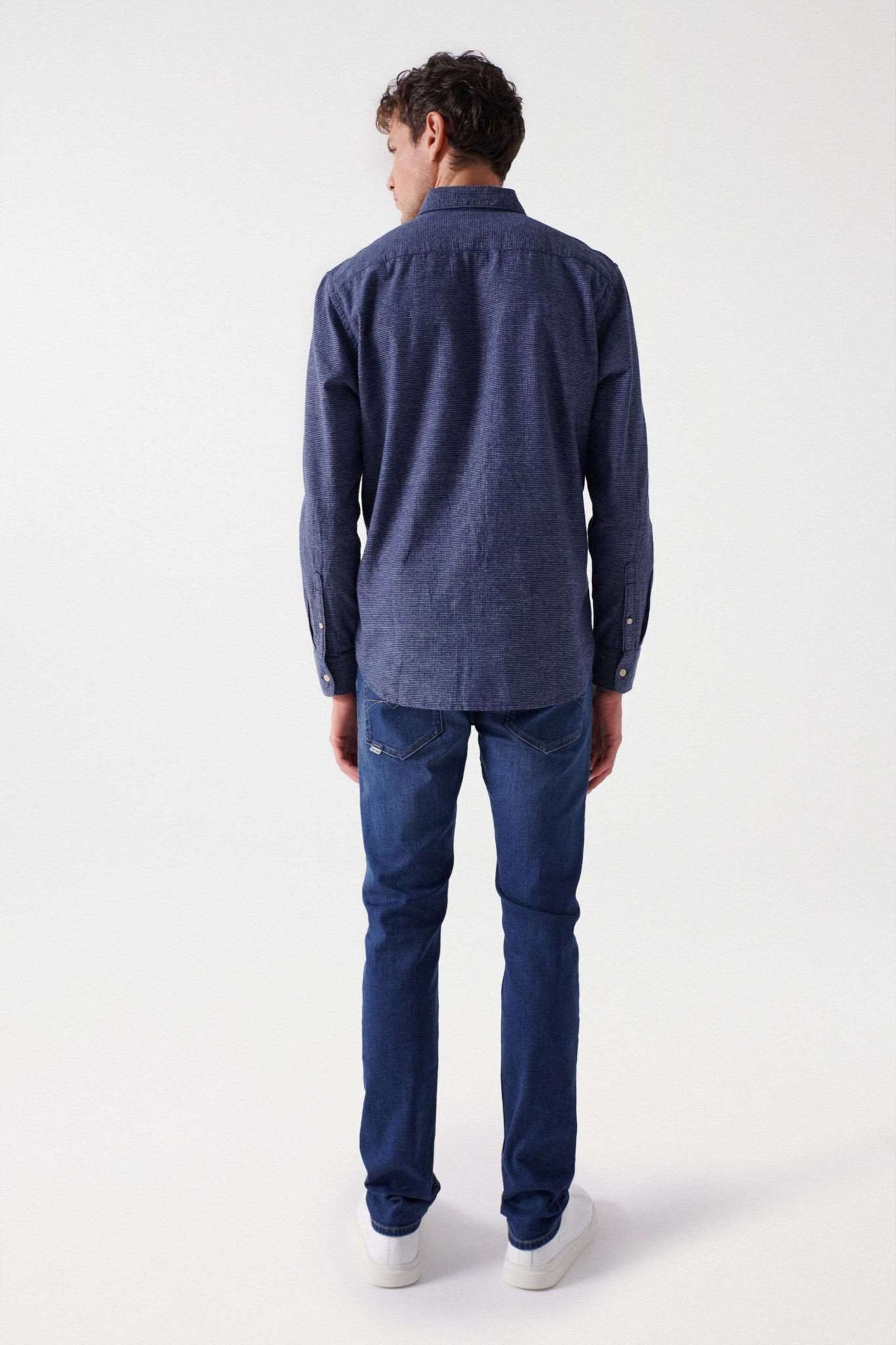 Camicia blu a quadri in Camicie blu scuro Salsa Jeans