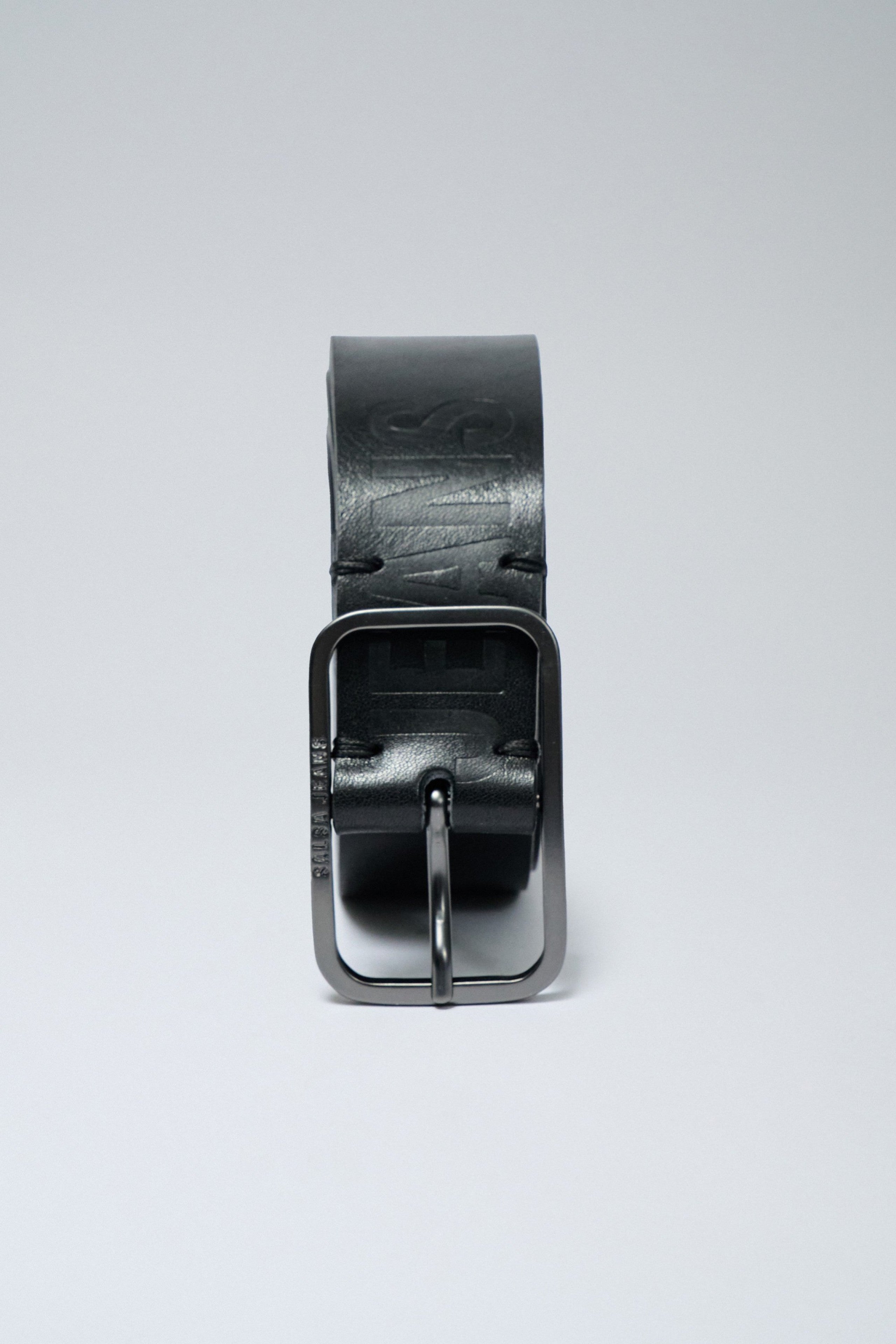 Cintura in pelle goffrata Salsa Jeans in nero Cintura Salsa Jeans