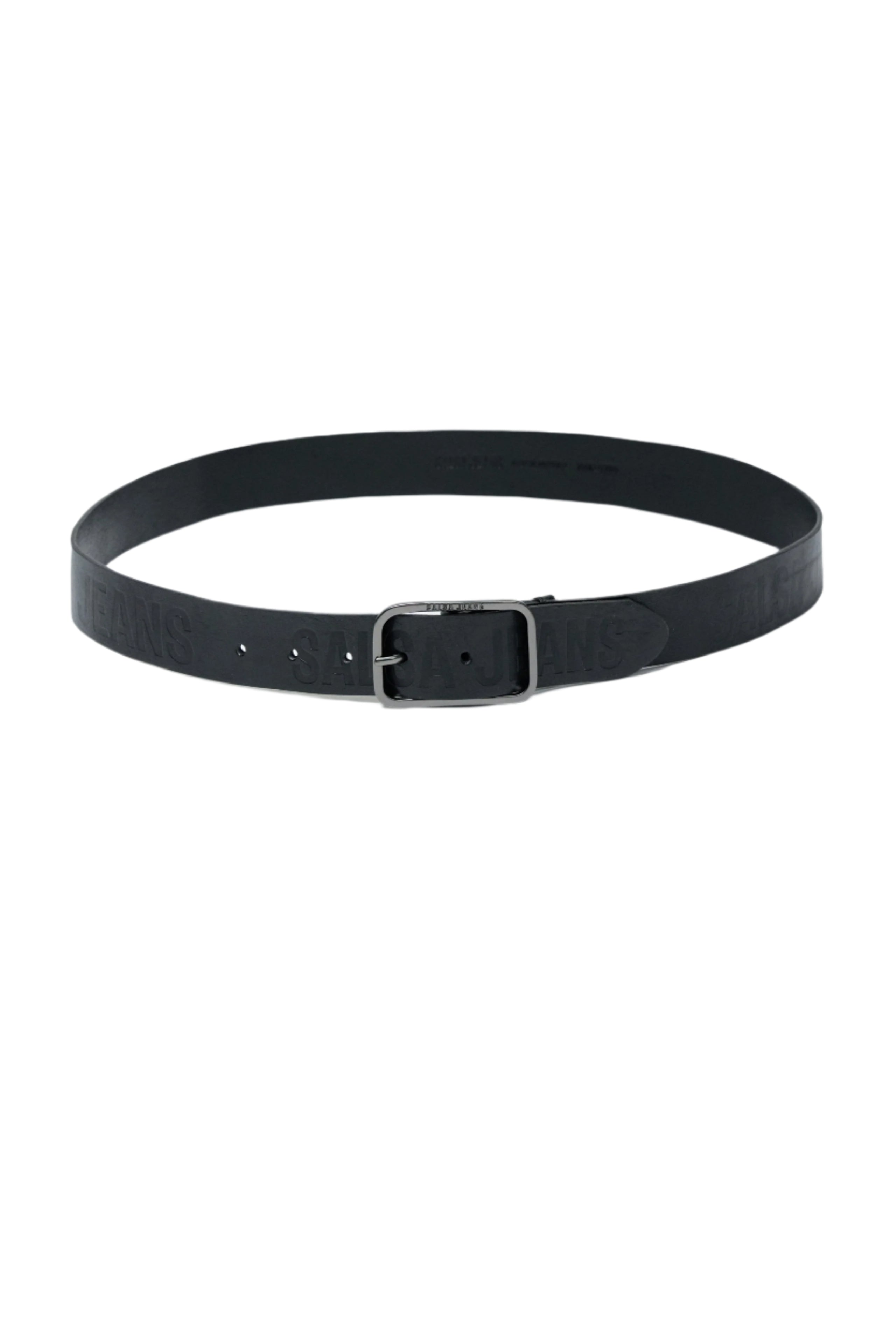 Cintura in pelle goffrata Salsa Jeans in nero Cintura Salsa Jeans