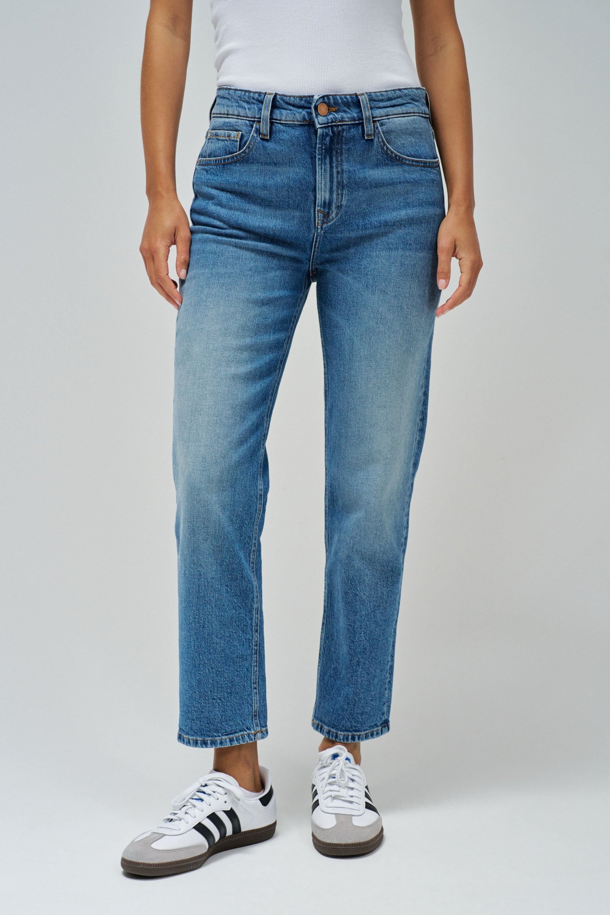 Jeans True Cropped Slim con lavaggio medio Salsa Jeans