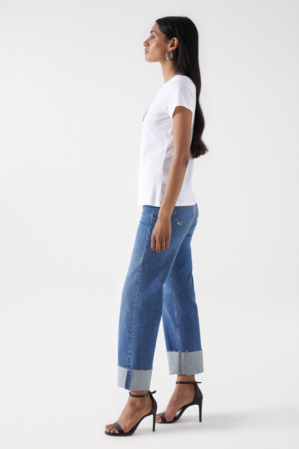 T-shirt istituzionale con perline in bianco T-Shirts Salsa Jeans