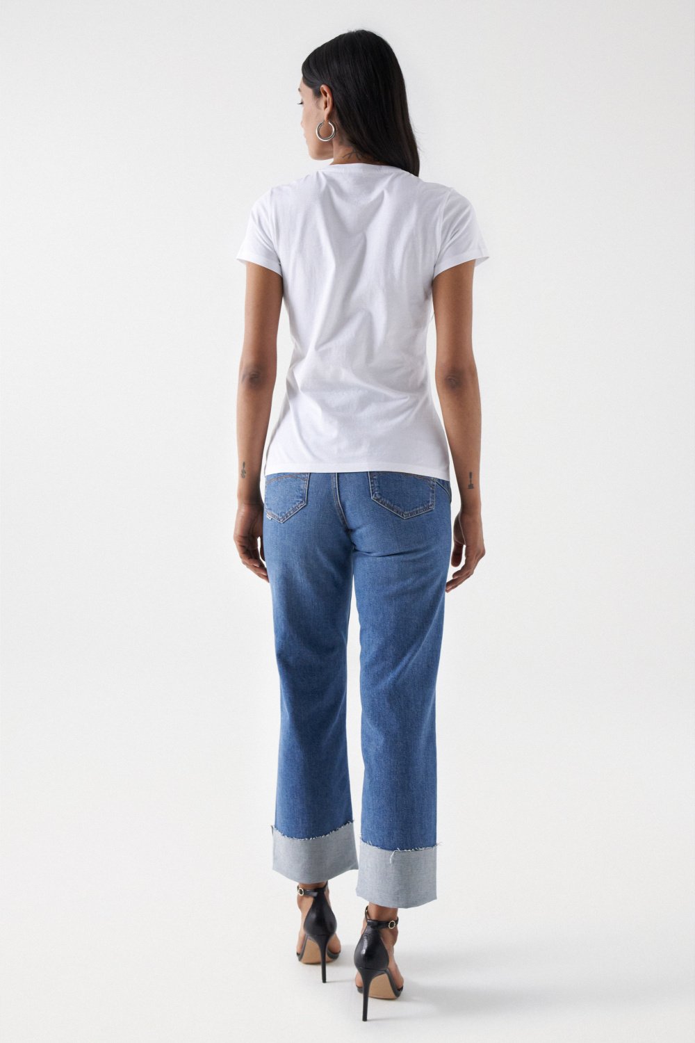 T-shirt istituzionale con perline in bianco T-Shirts Salsa Jeans