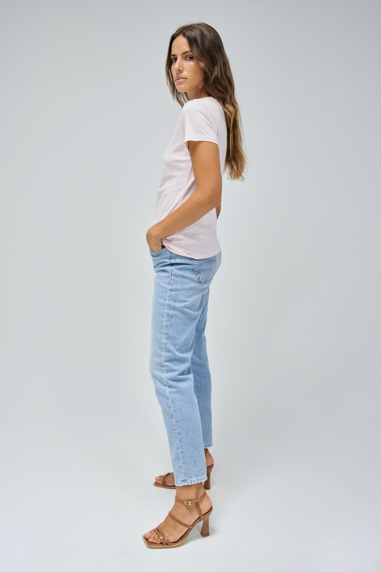 Maglietta istituzionale con perline in rosa chiaro V1 T-Shirts Salsa Jeans