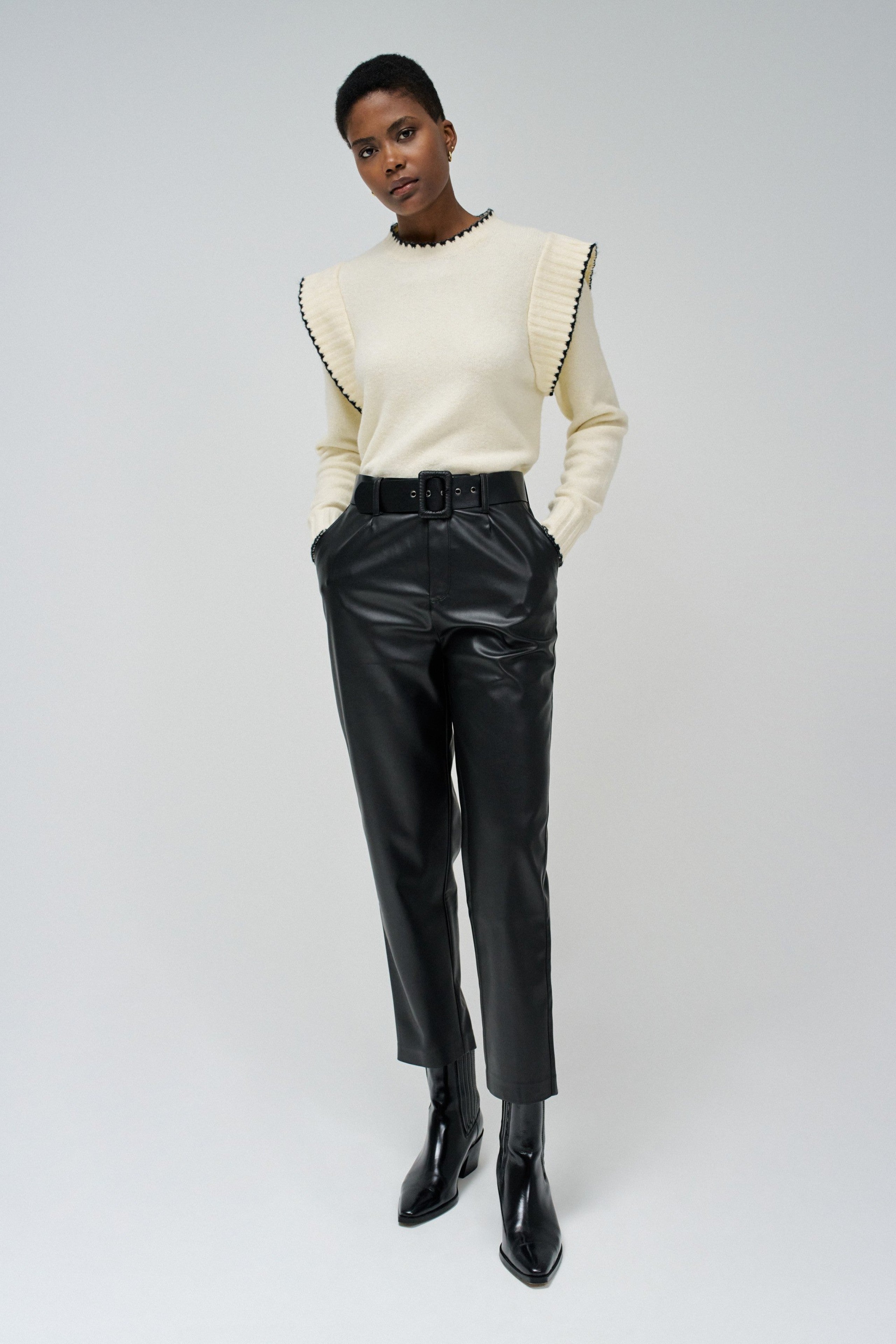 Pantaloni Chino in Nero Salsa Jeans