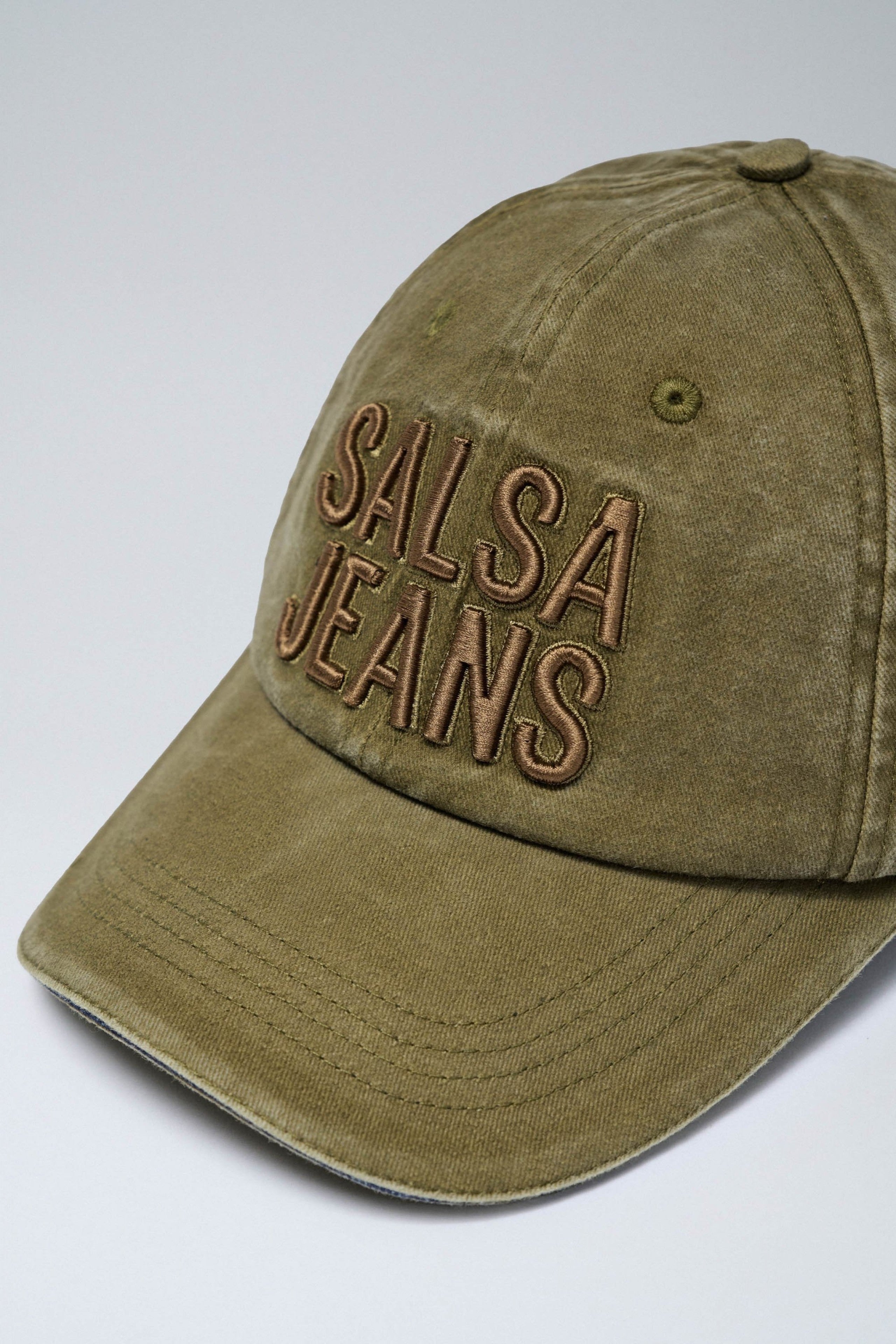 Cappello in tela con cappuccio verde scuro Salsa Jeans