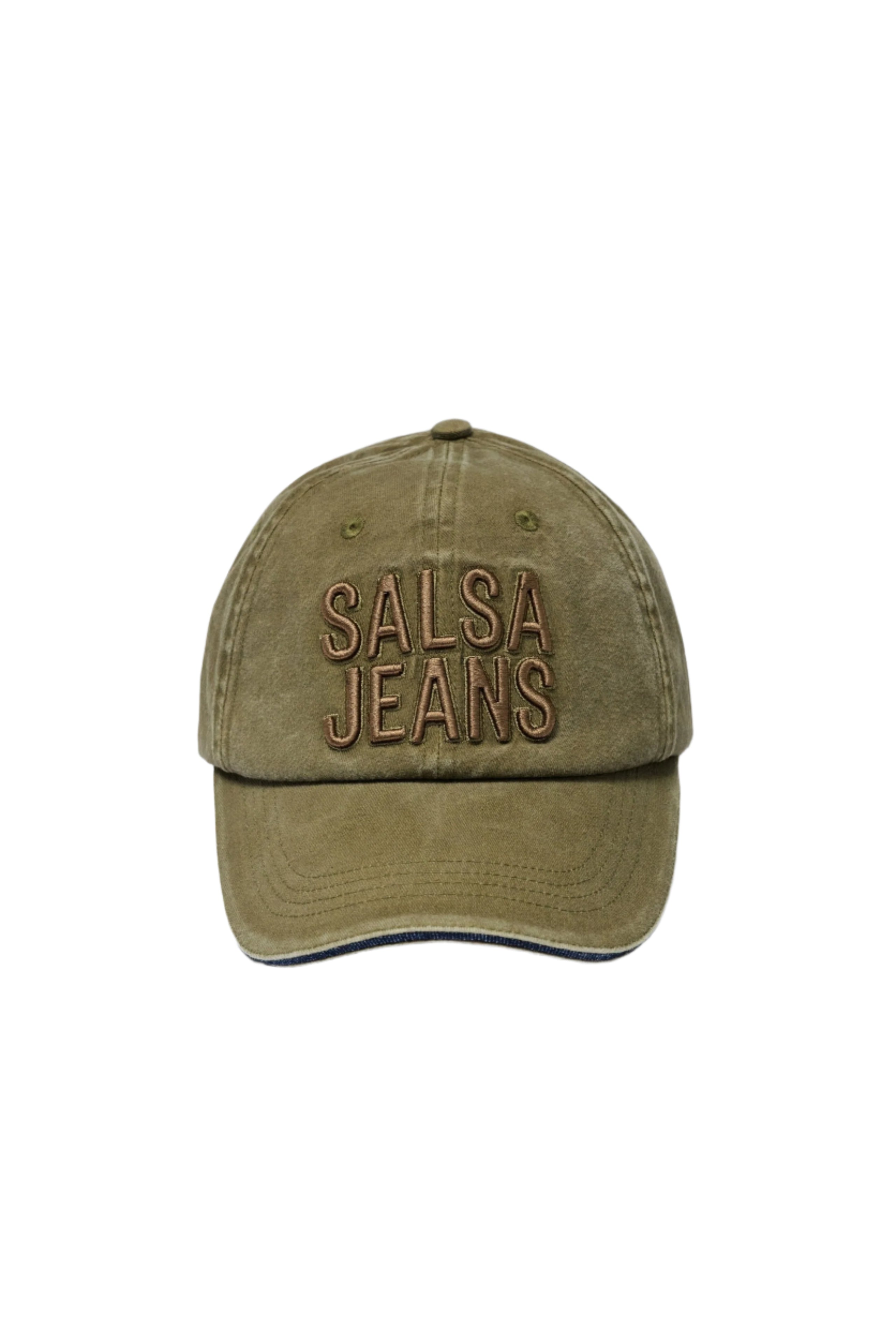 Cappello in tela con cappuccio verde scuro Salsa Jeans