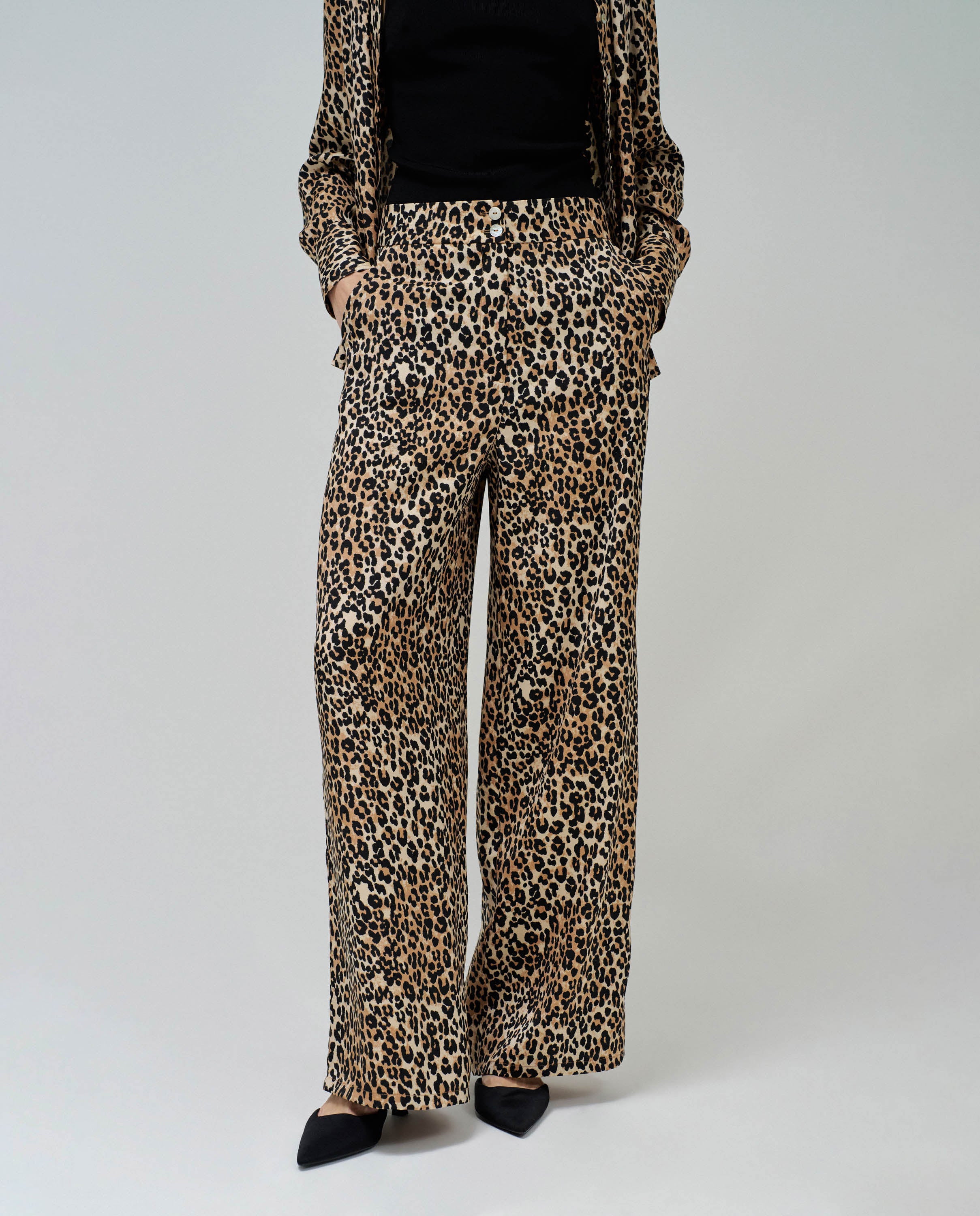Pantaloni stampati in perle scure Pantaloni Salsa Jeans
