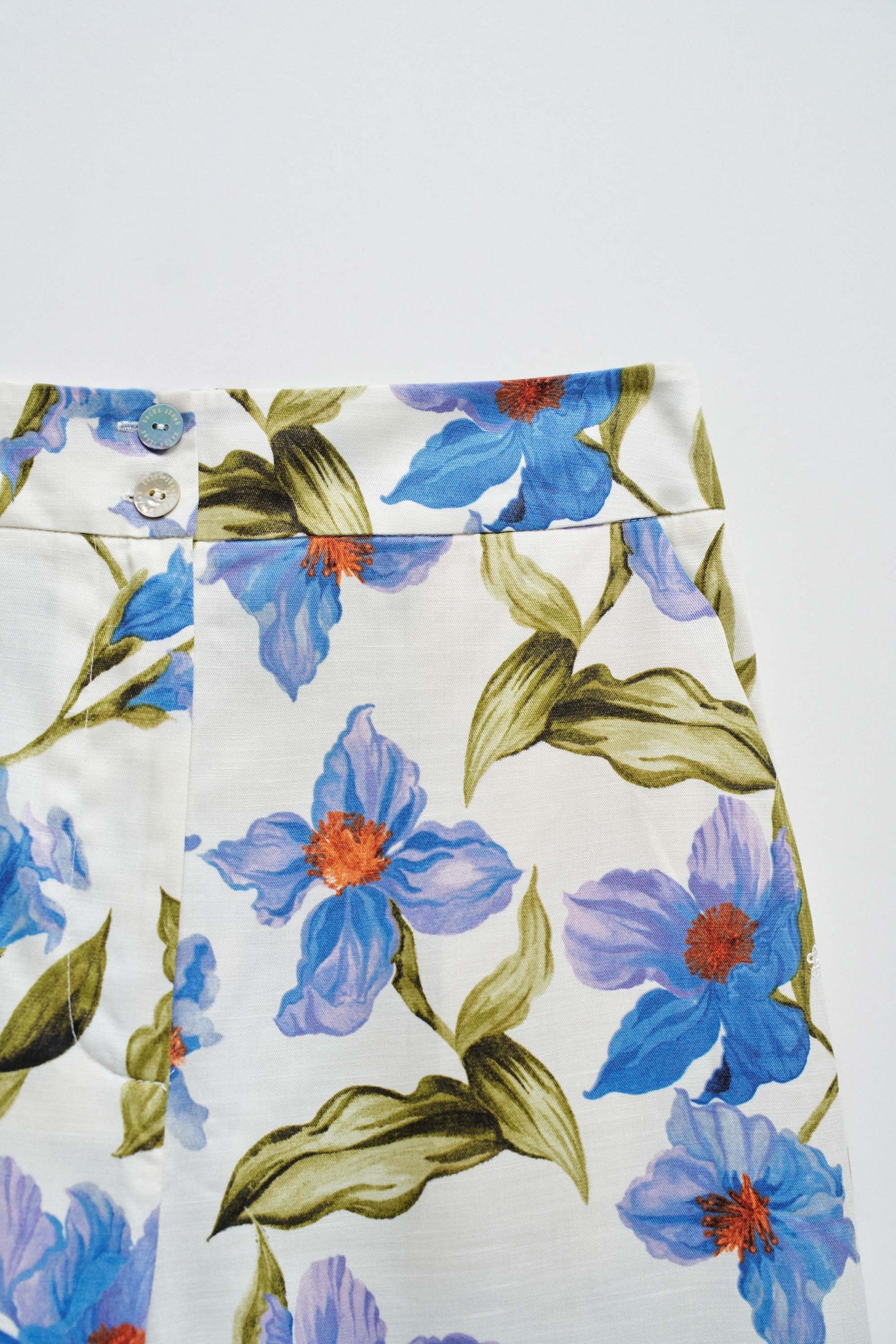 Pantaloni stampati in blu medio V1 Pantaloni Salsa Jeans