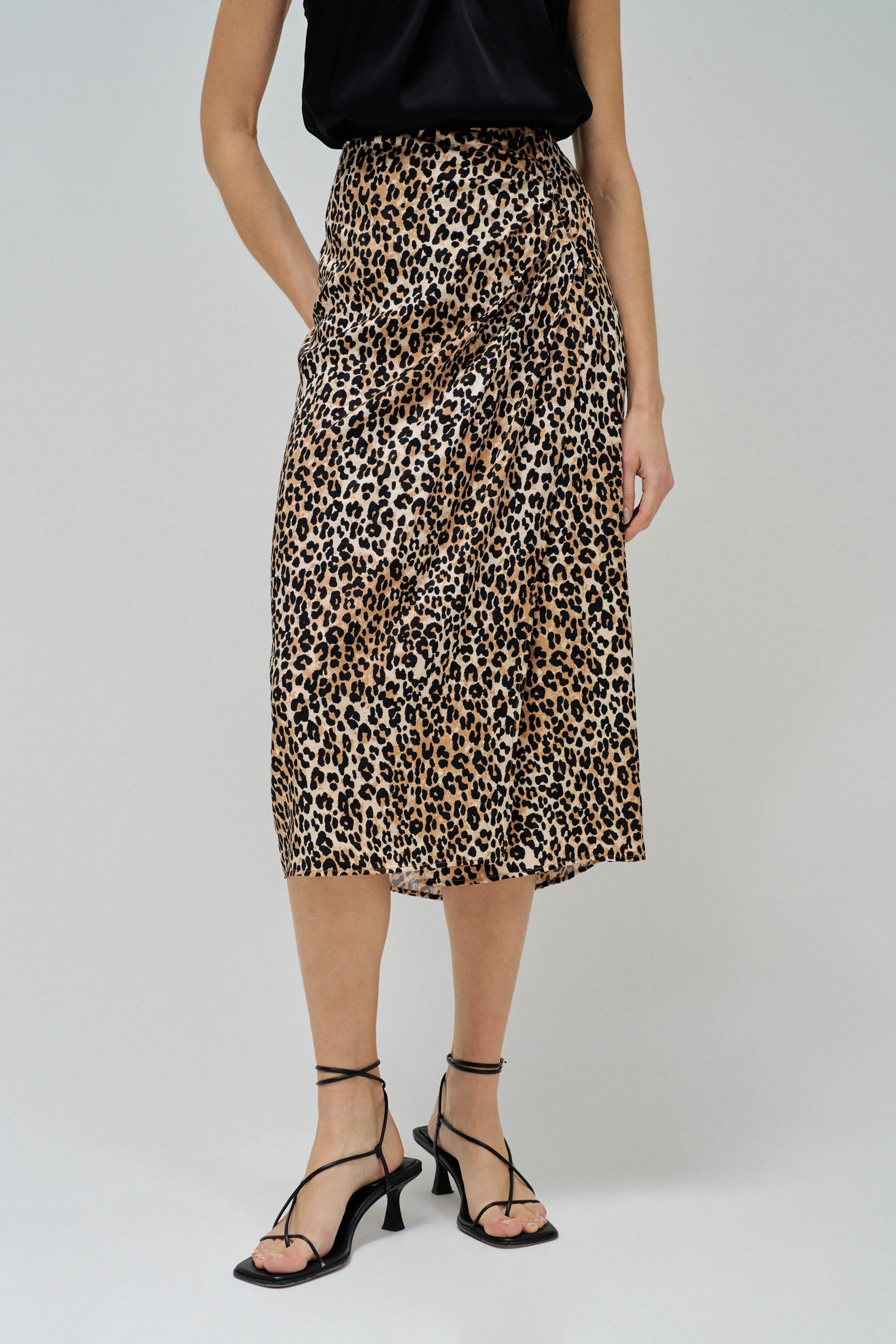 Gonna con stampa animalier e dettaglio bottoni in perle scure Gonne Salsa Jeans