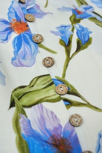 Abito camicia in lino con cintura abbottonata sul davanti in blu medio V1 Dresses Salsa Jeans