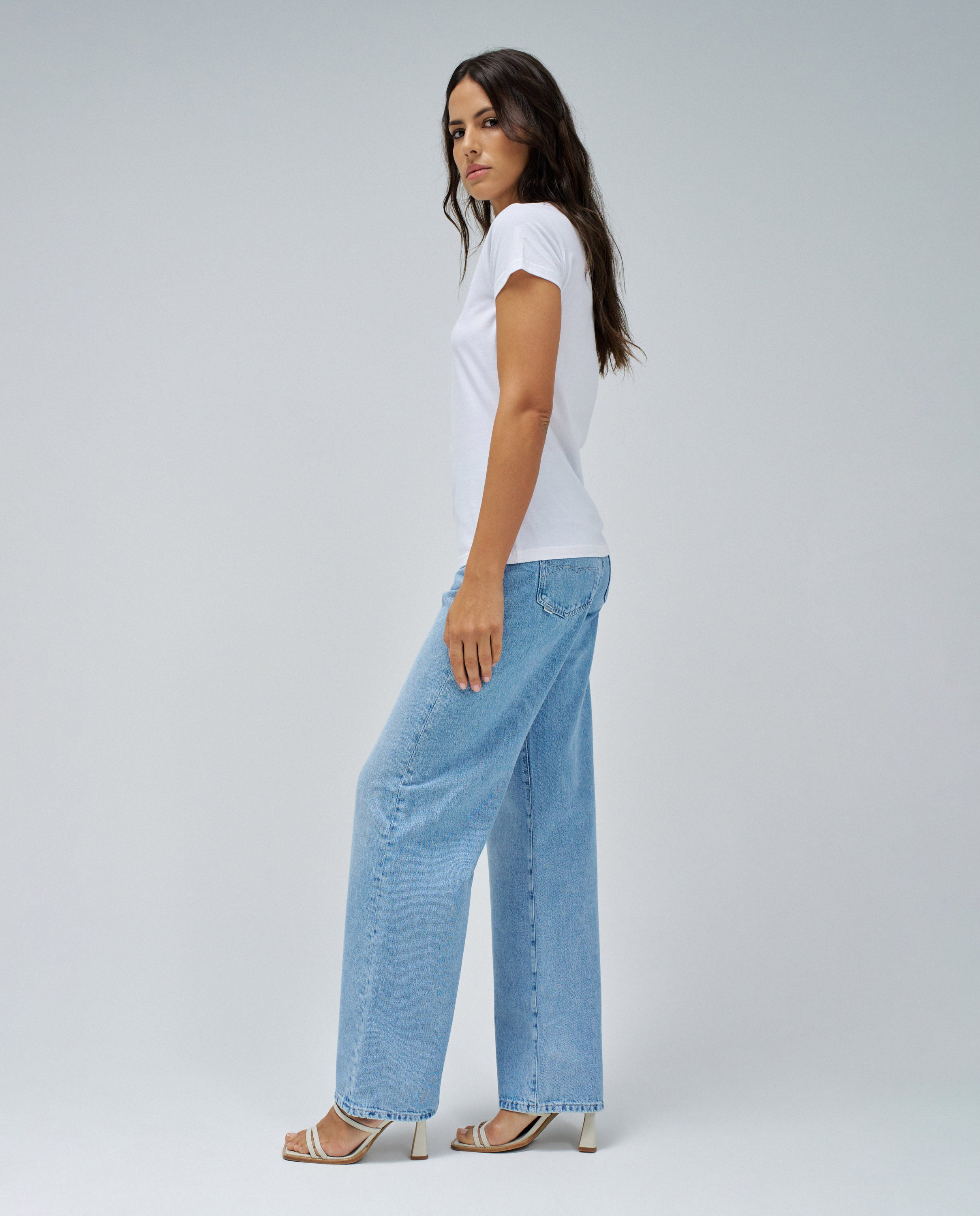 Maglietta grafica con stampa a fiori in bianco Magliette Salsa Jeans