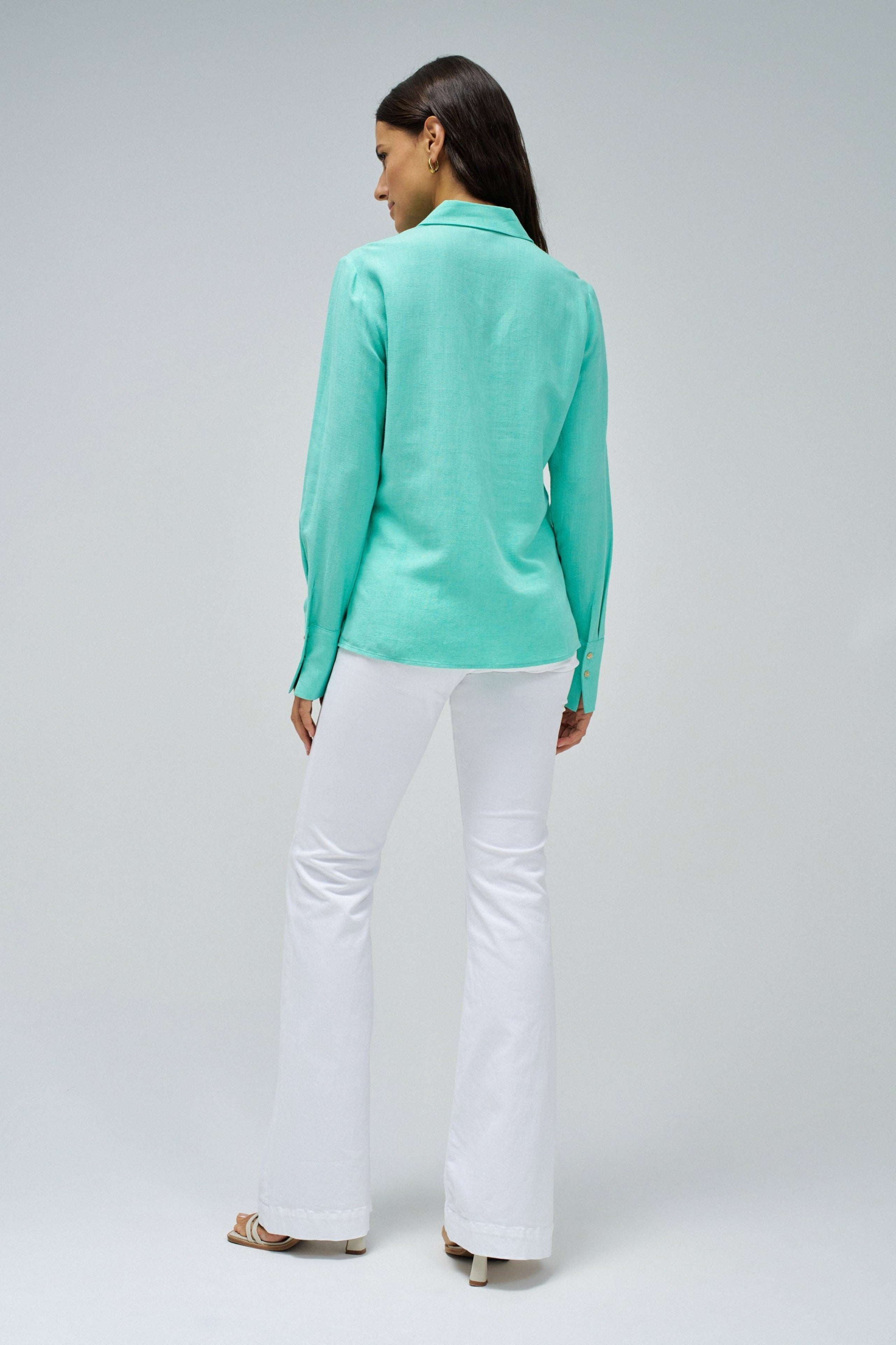Camicia in lino verde chiaro Camicie Salsa Jeans