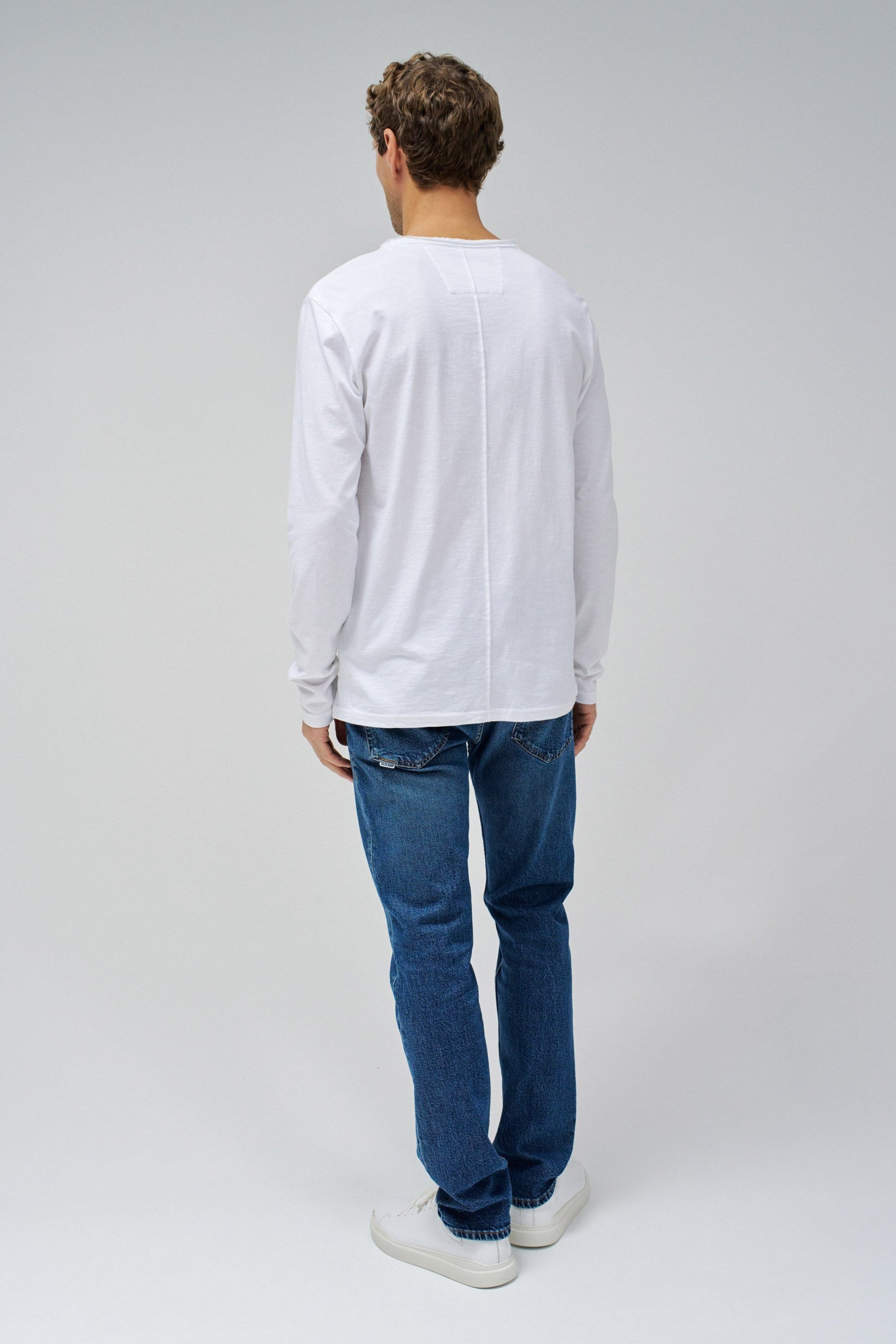 Maglia manica lunga Serafino in bianco Magliette Salsa Jeans