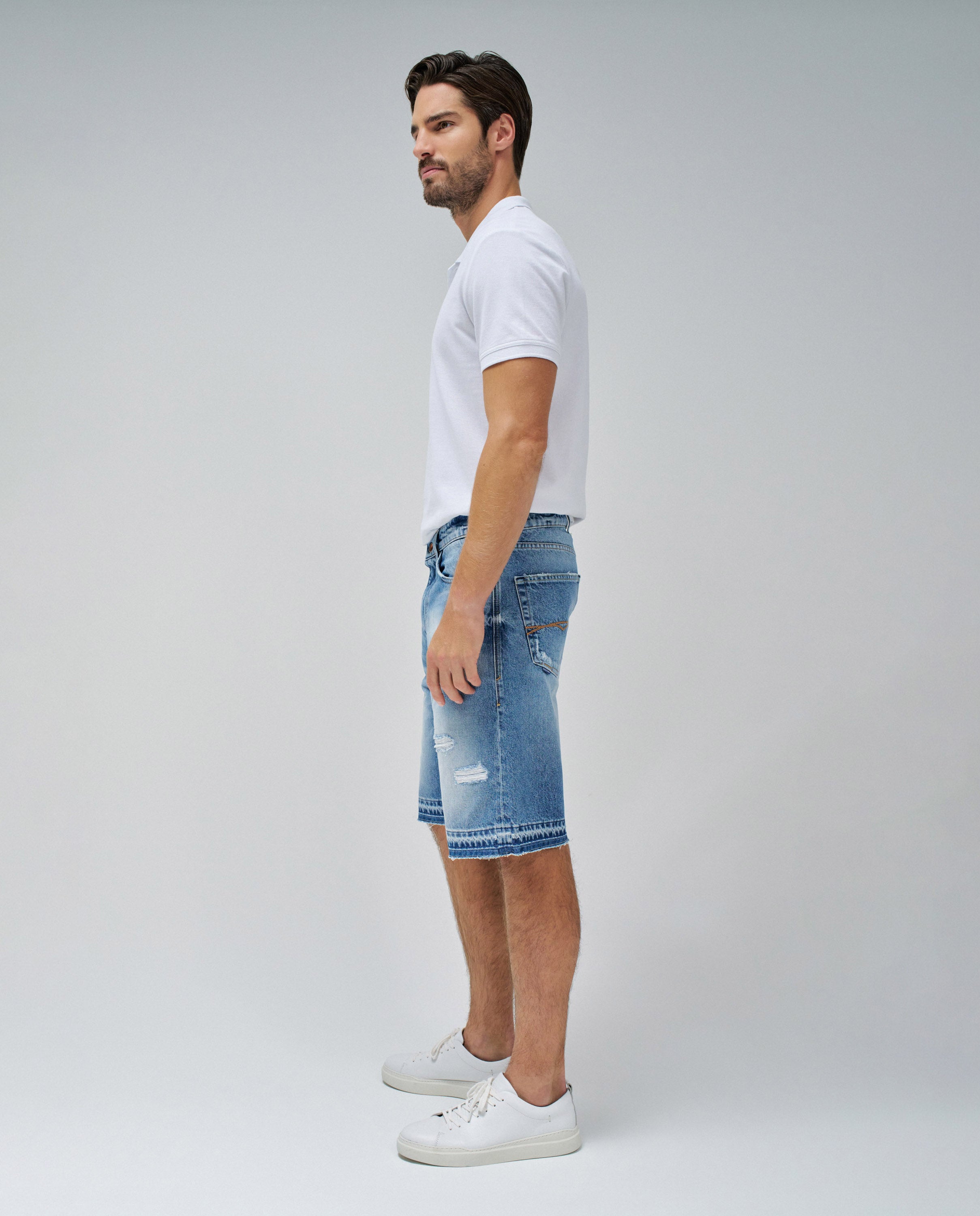 CS Short Destroyed in Light Wash Shorts Salsa Jeans