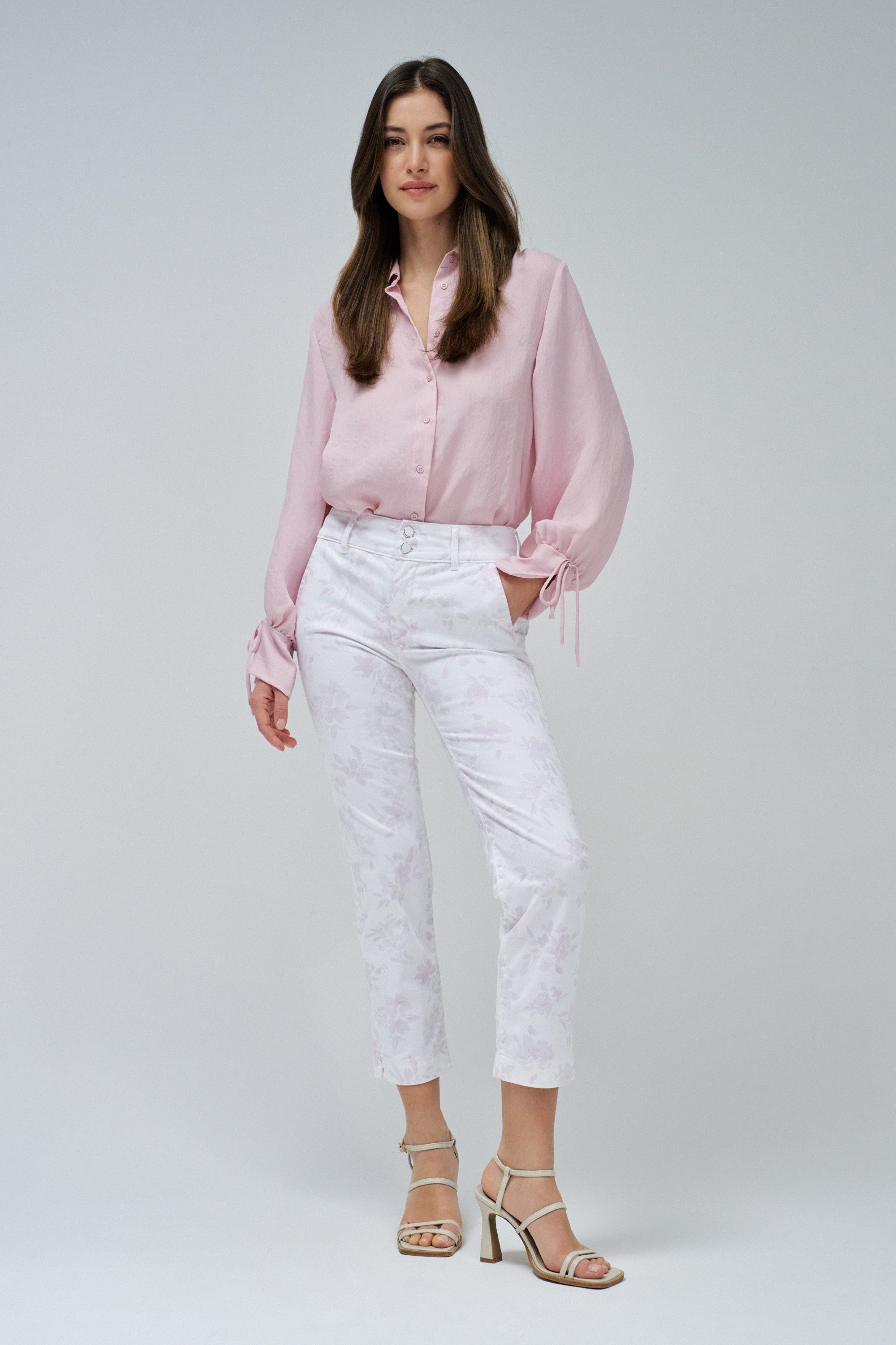 Secret Chino Print in Light Beige Pantaloni Salsa Jeans