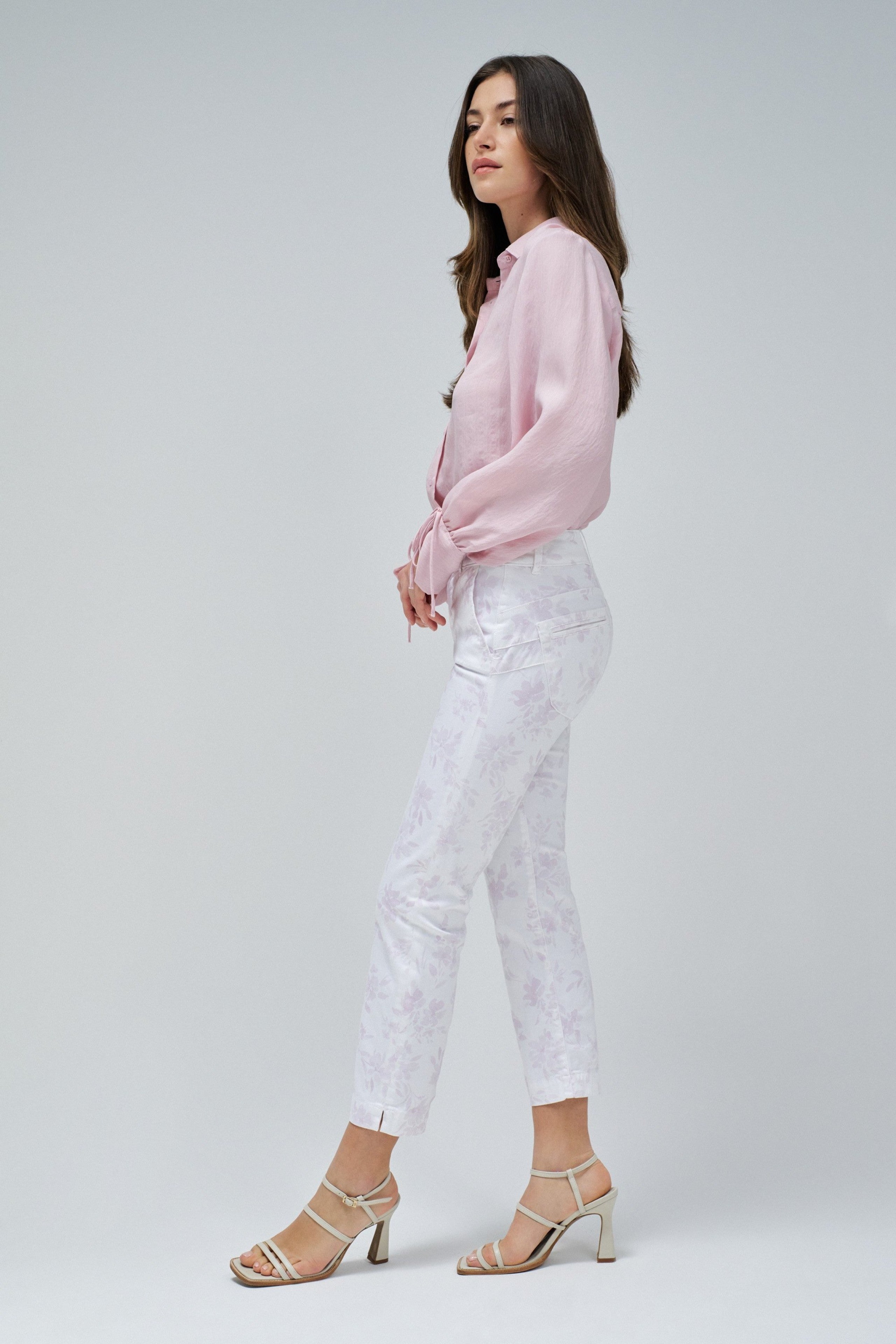 Secret Chino Print in Light Beige Pantaloni Salsa Jeans
