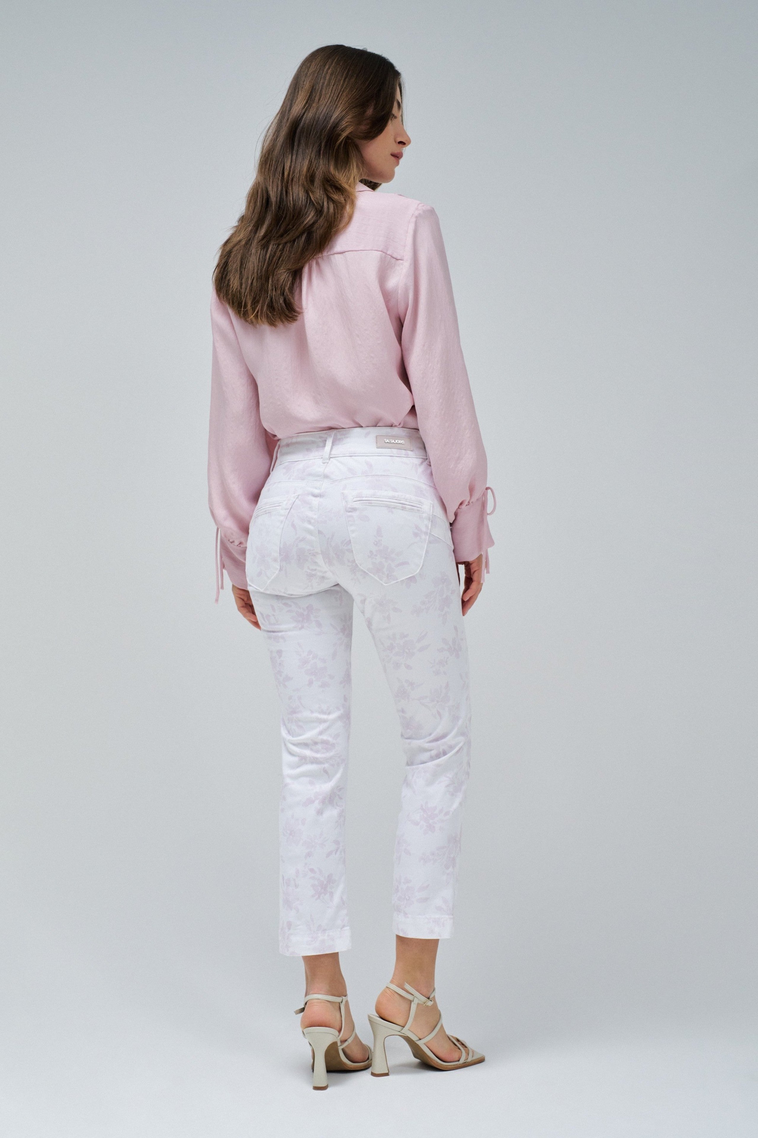 Secret Chino Print in Light Beige Pantaloni Salsa Jeans
