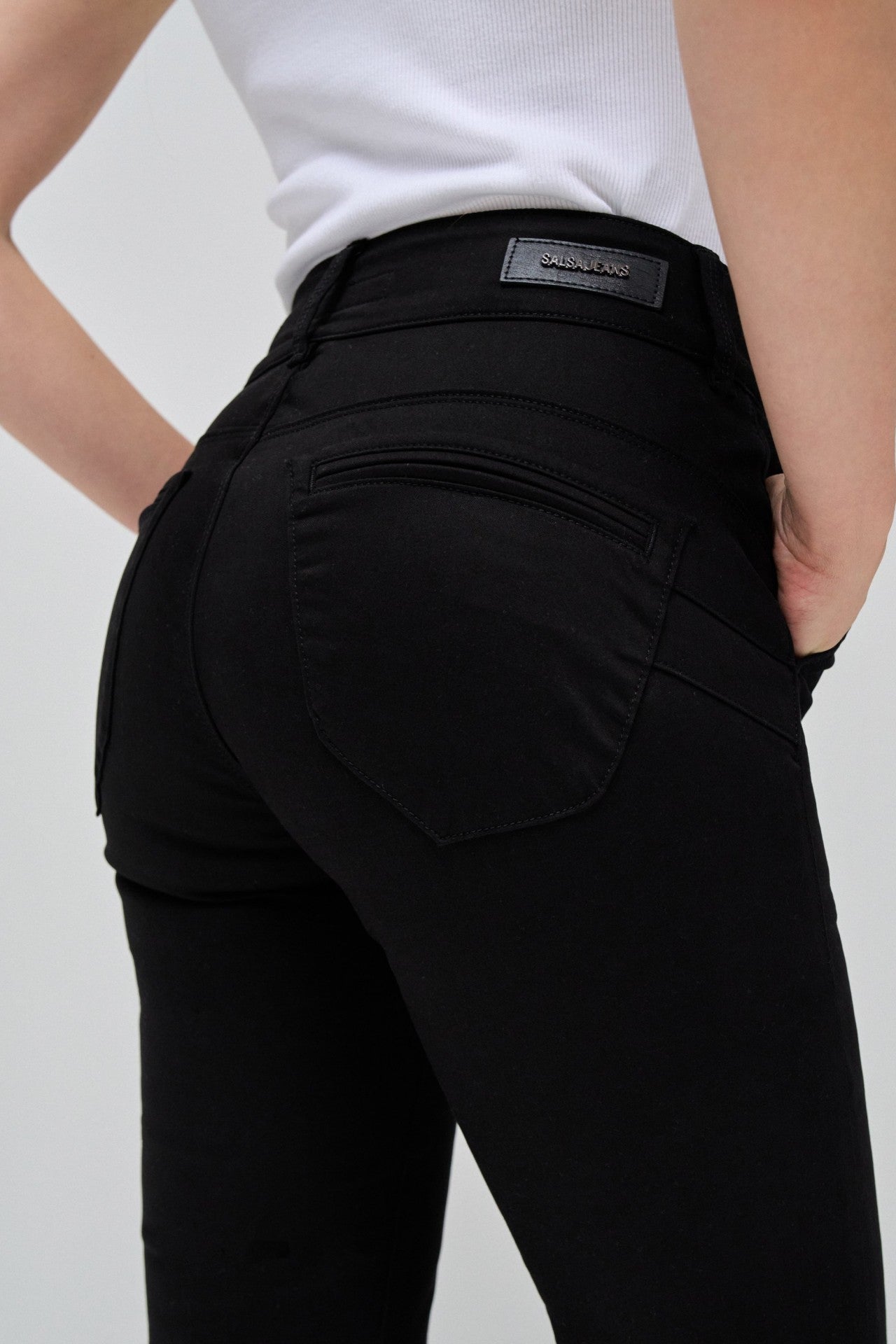 Secret Chino Straight in Nero Pantaloni Salsa Jeans