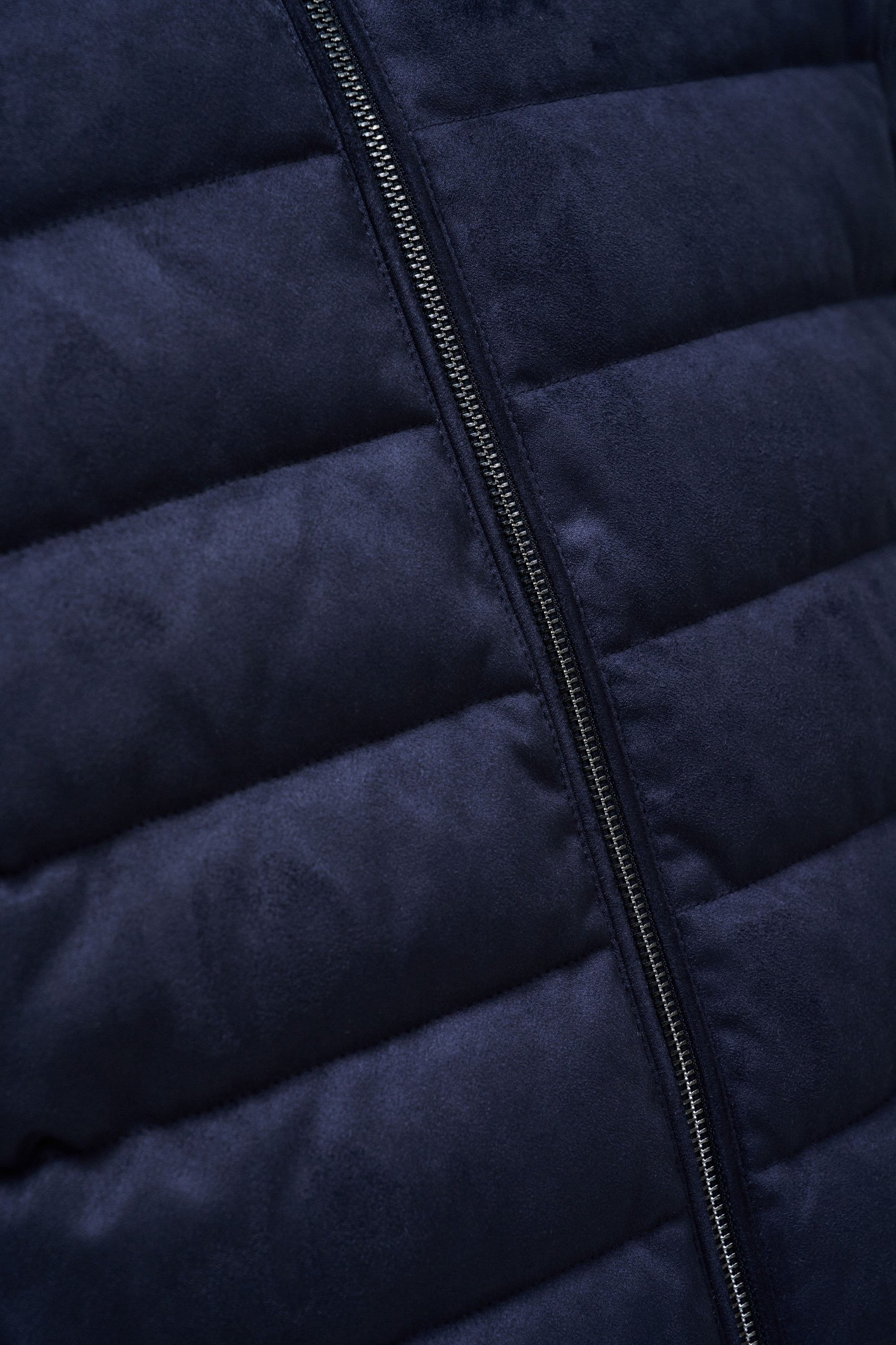 Bomber in pelle scamosciata in blu scuro Giacche Salsa Jeans