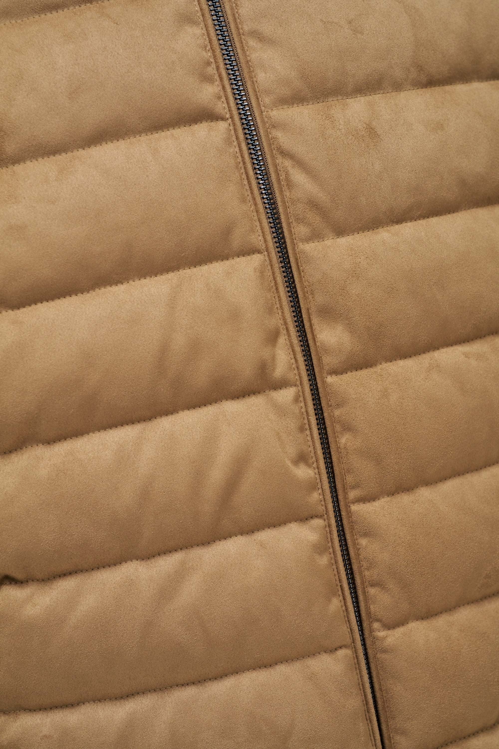 Bomber in pelle scamosciata in marrone medio Giacche Salsa Jeans