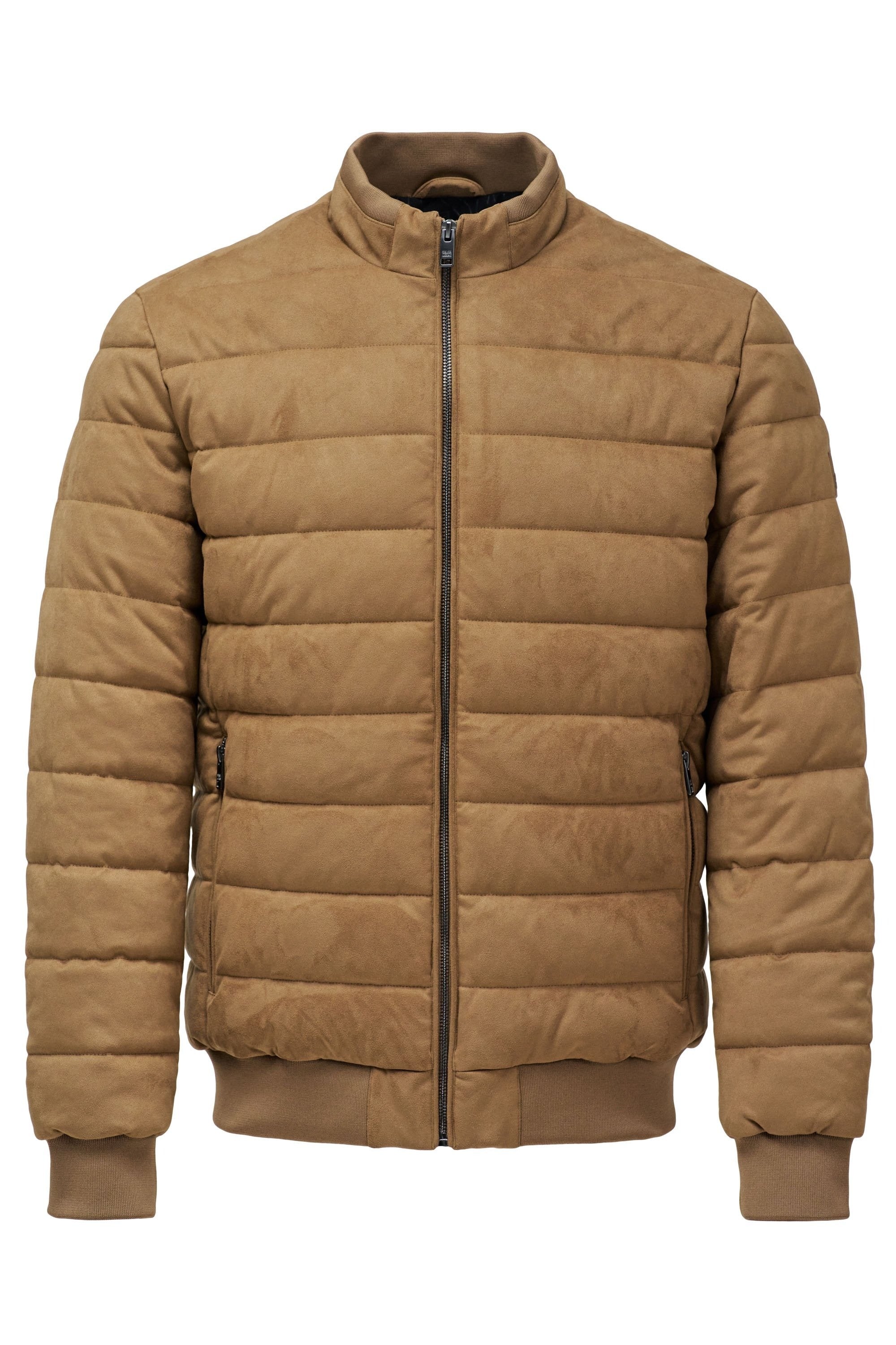 Bomber in pelle scamosciata in marrone medio Giacche Salsa Jeans