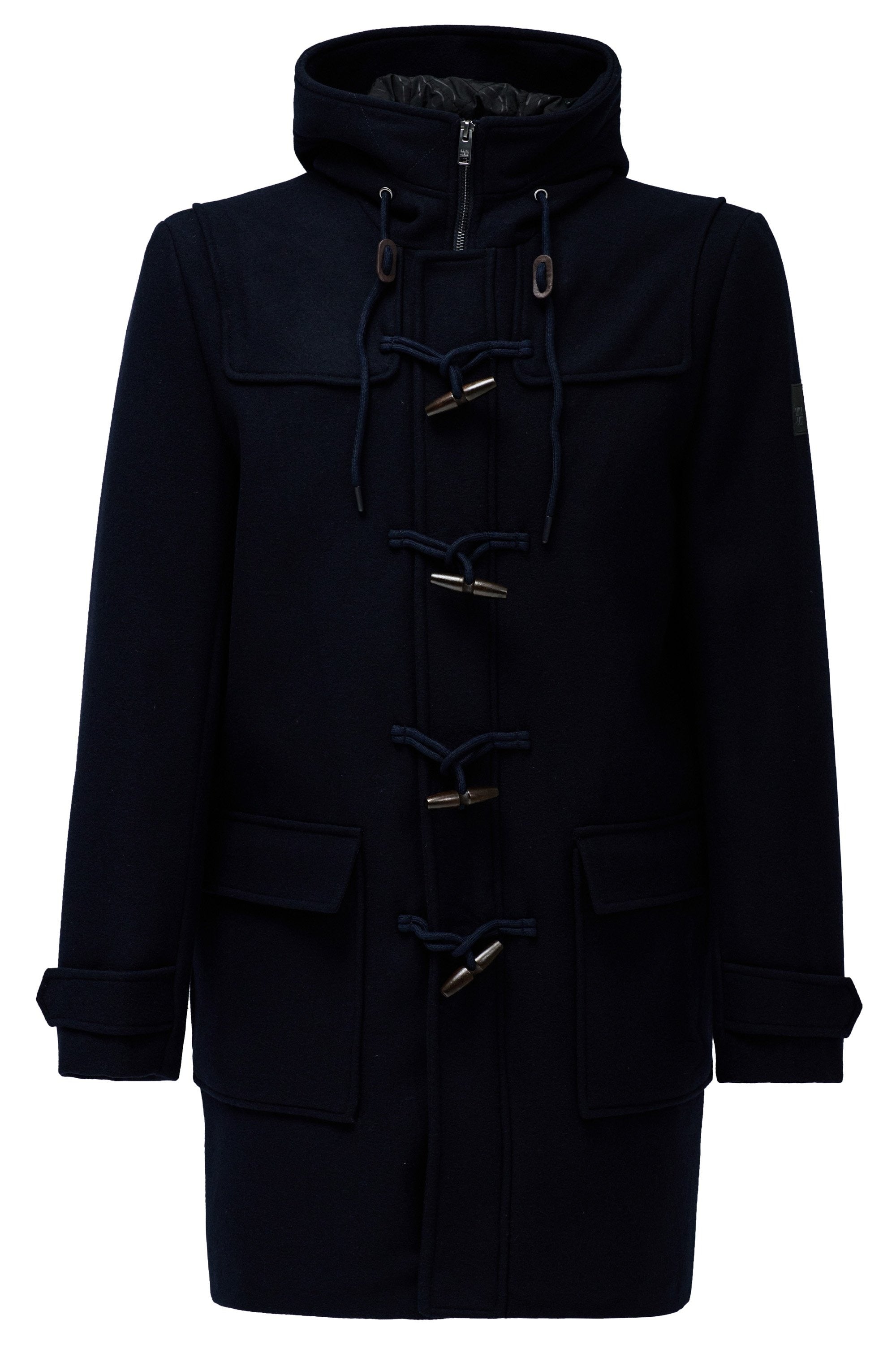 Duffle Coat in lana blu scuro Giacche Salsa Jeans